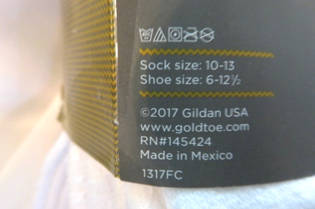 NIP Men’s Gold Toe White Over The Calf Athletic Socks-3 Pair-Shoe size 6-12 1/2