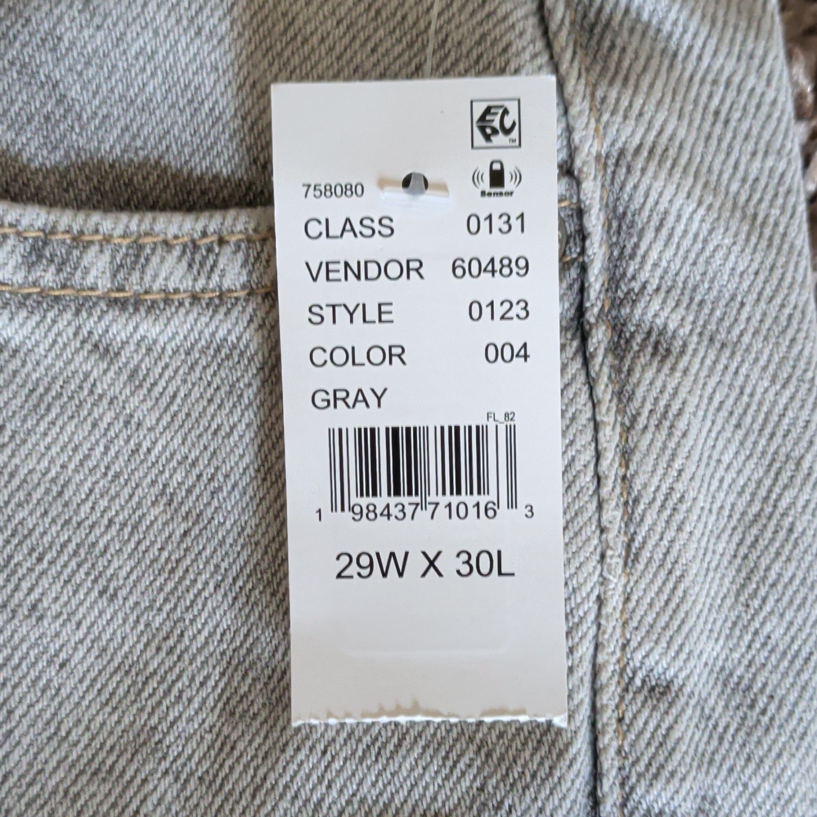 PacSun Dylan Baggy Gray Light Wash Denim Jeans Mid Rise Cargo Pockets NWT