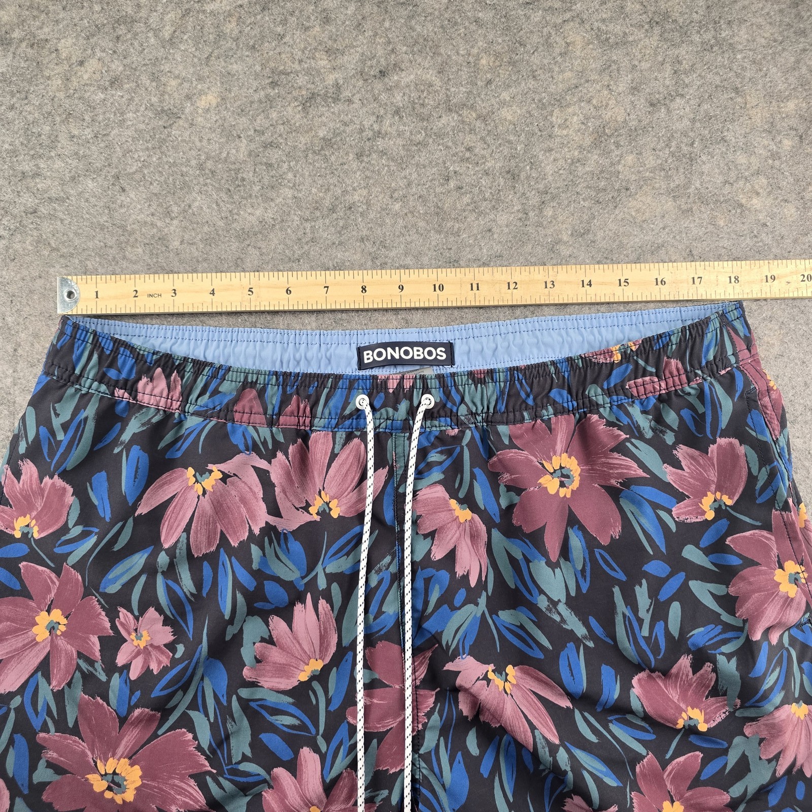 Bonobos Men’s XL 9″ Inseam Swim Trunks Floral Quick Dry Compression Liner