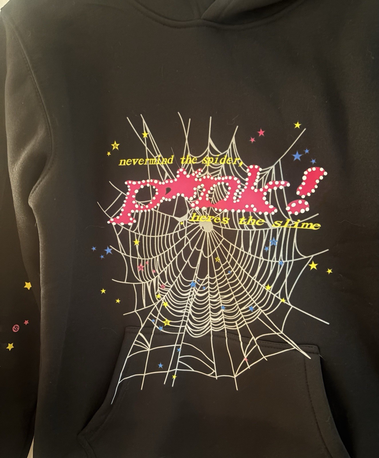 Black Pink P*nk! never mind the spider, here’s the slime Hoodie Size Small