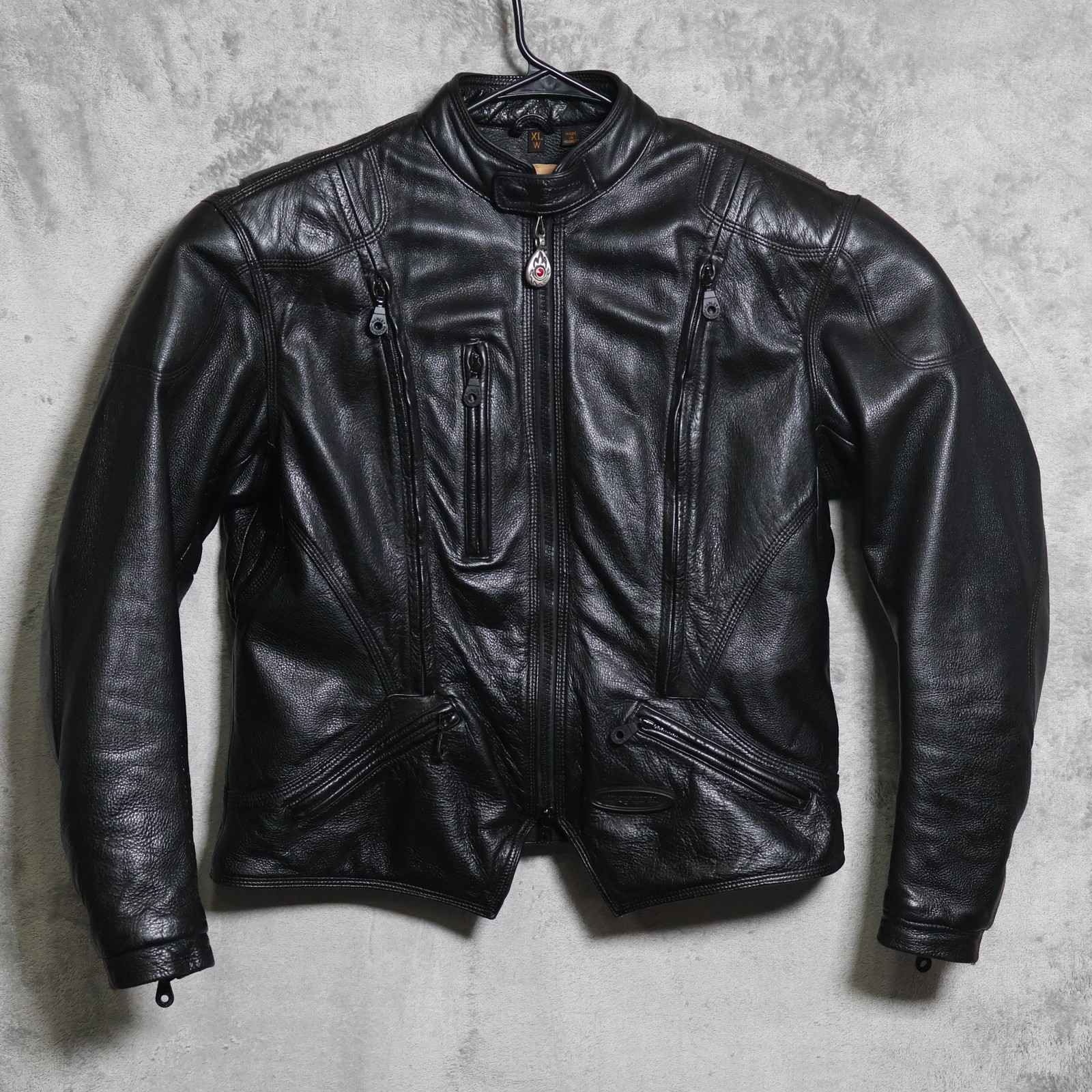 Harley-Davidson Jacket Womens XL Black FXRG Series 1 Leather Motorcycle Padded