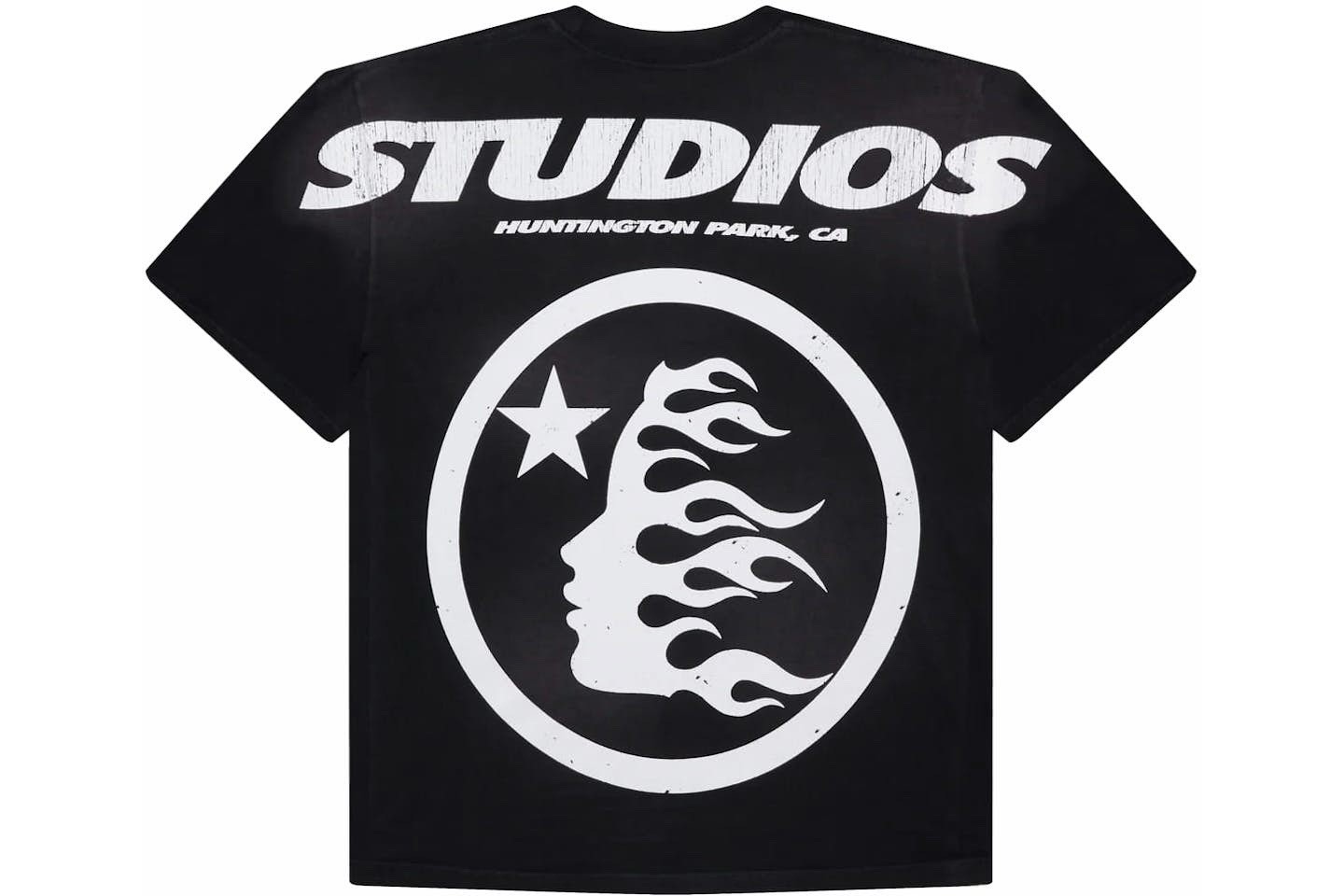 Hellstar Cartoon Logo Glitter Logo Men’s T-Shirt Size M