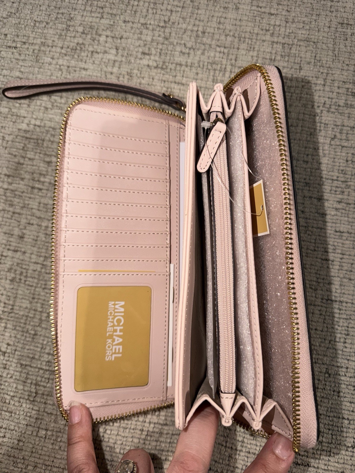 Michael Kors Wristlet Wallet Brown/Pink