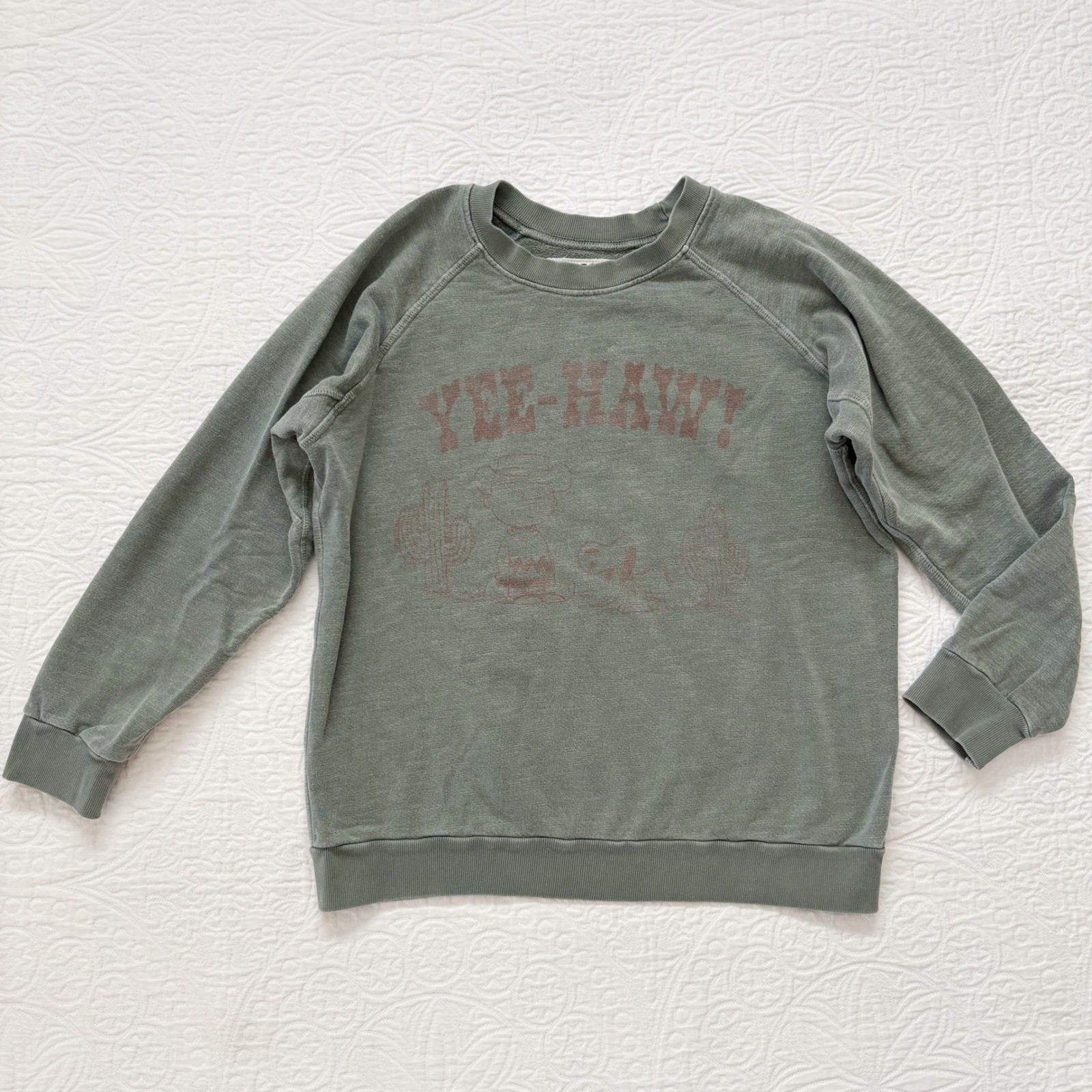 People of Leisure x Peanuts Yee-Haw Hemp Blend Sweatshirt Sz S