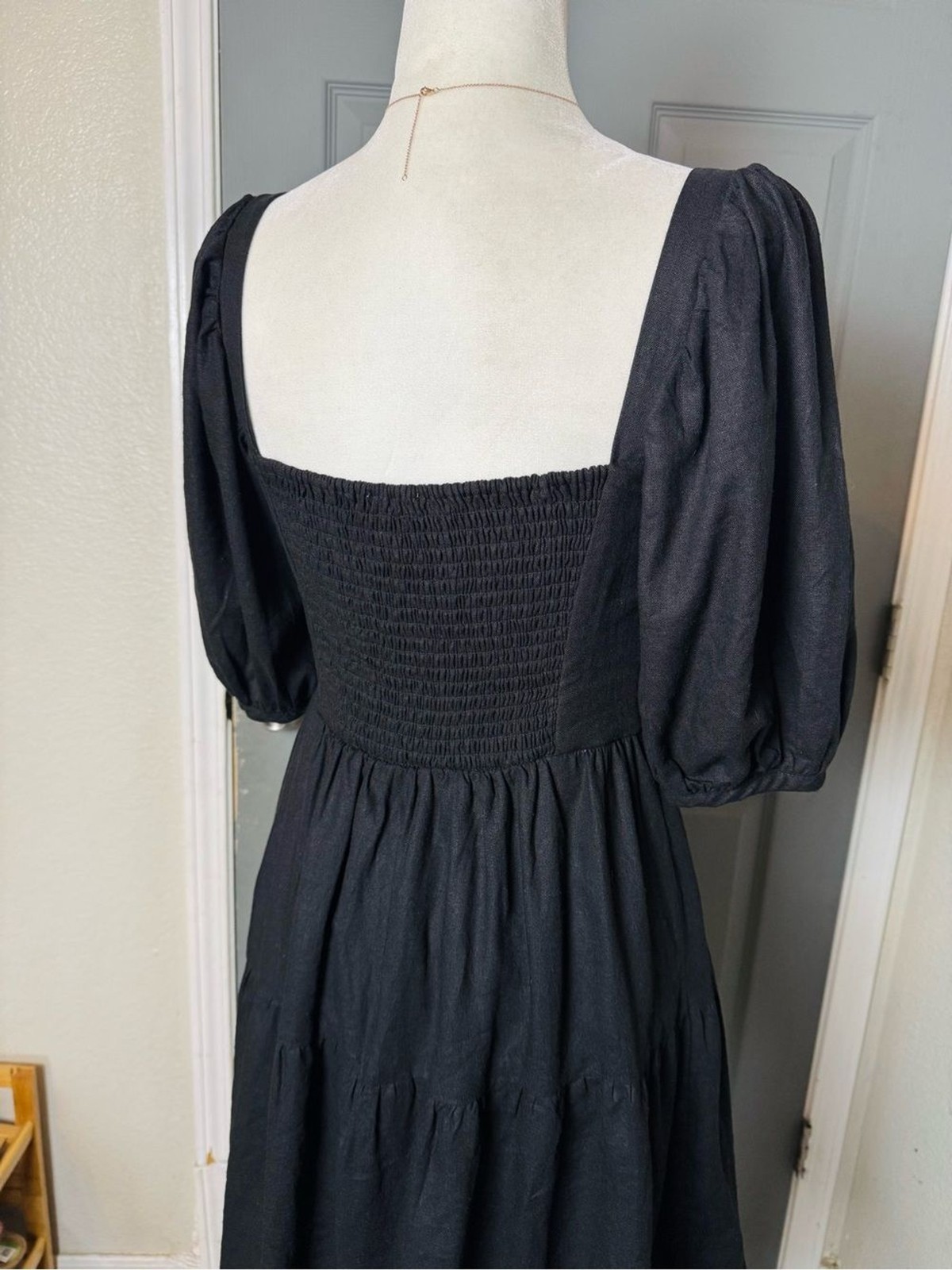 House of Harlow Puff Sleeved Square Neck Dress