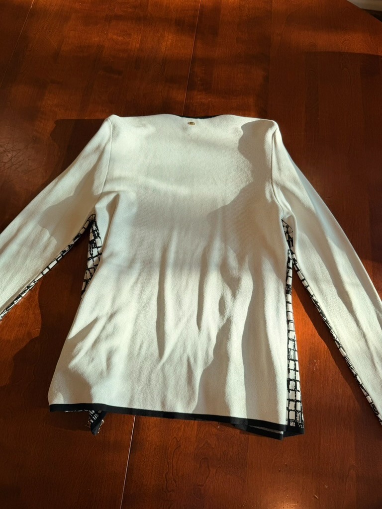 Escada Cardigan Size Large Black and White