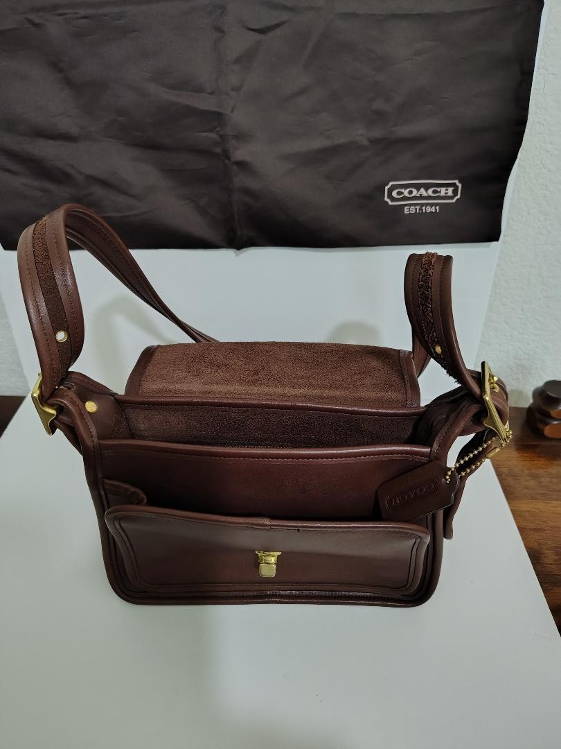 Coach Ramblers Legacy 9061 Mahogany Brown Leather Crossbody Bag Vintage