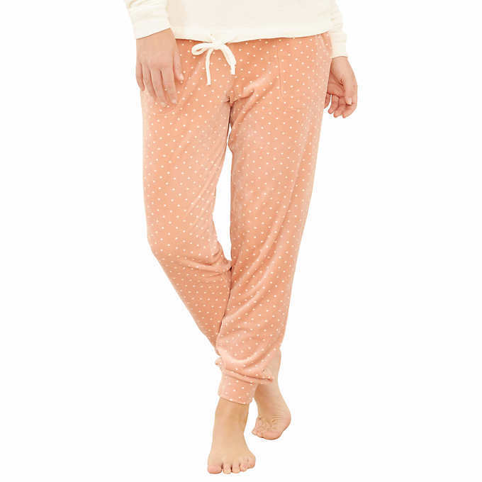 Three Dots 2 Piece Knit Velour Set With Eye Mask E41