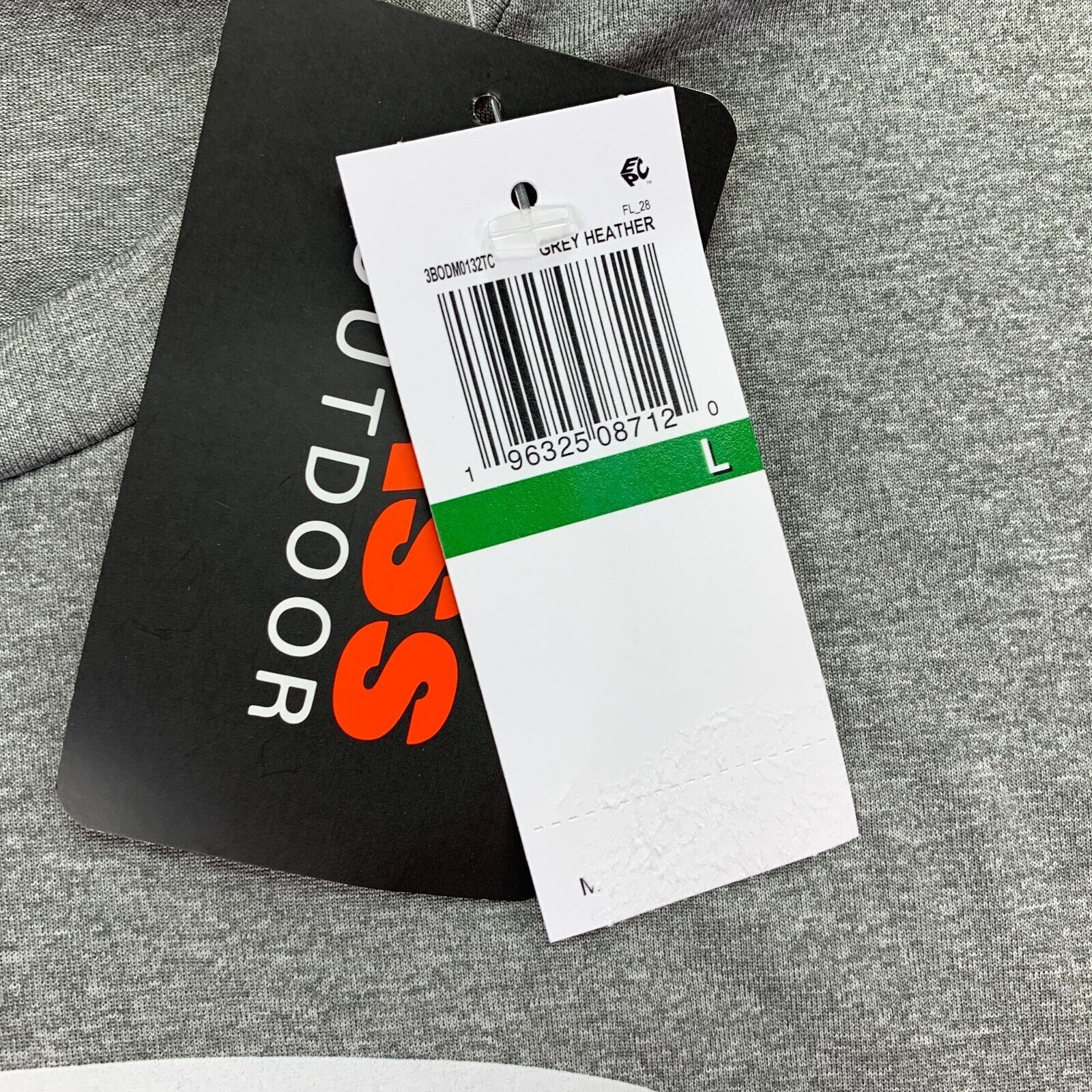 Bass Outdoor Mens Performance Logo Graphic Crewneck Short Sleeve T-Shirt Gray L