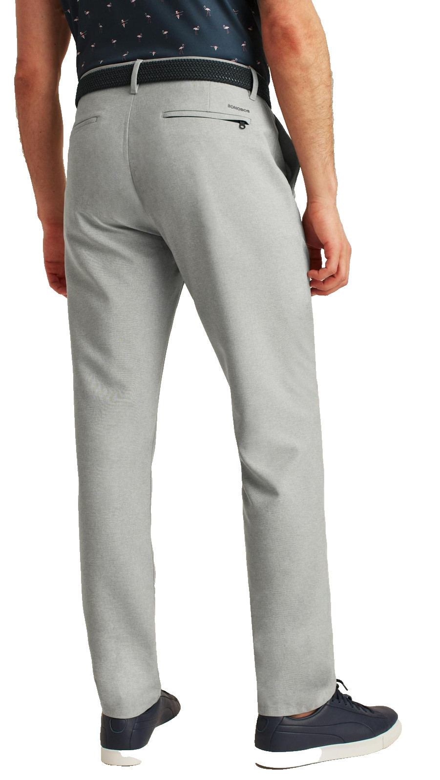 Bonobos Mens Golf Pants Performance Link 5 Pocket Slim Taper Ash Grey 34×32