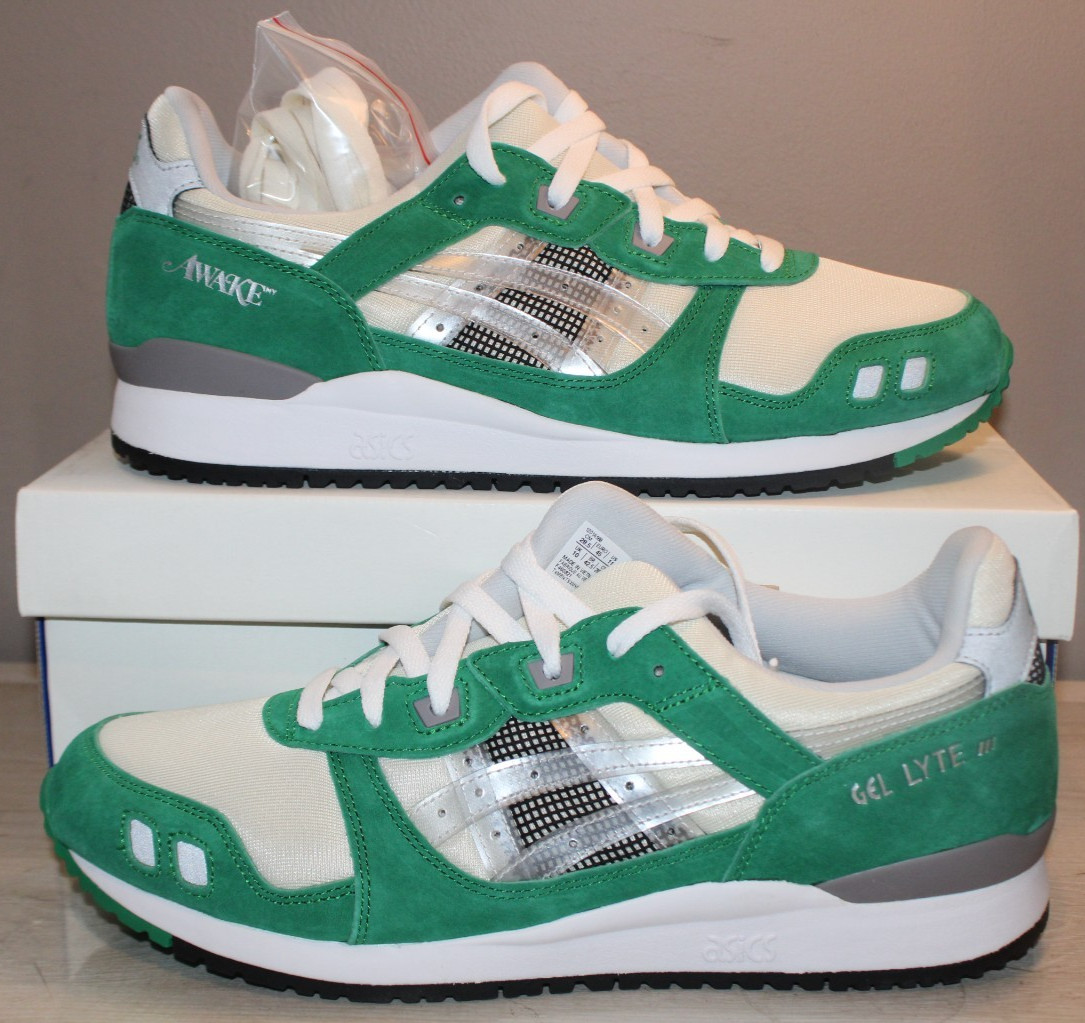 ASICS GEL-LYTE III OG AWAKE WHITE/GREEN TAMBOURINE MEN’S SHOES SZ 11 NIB