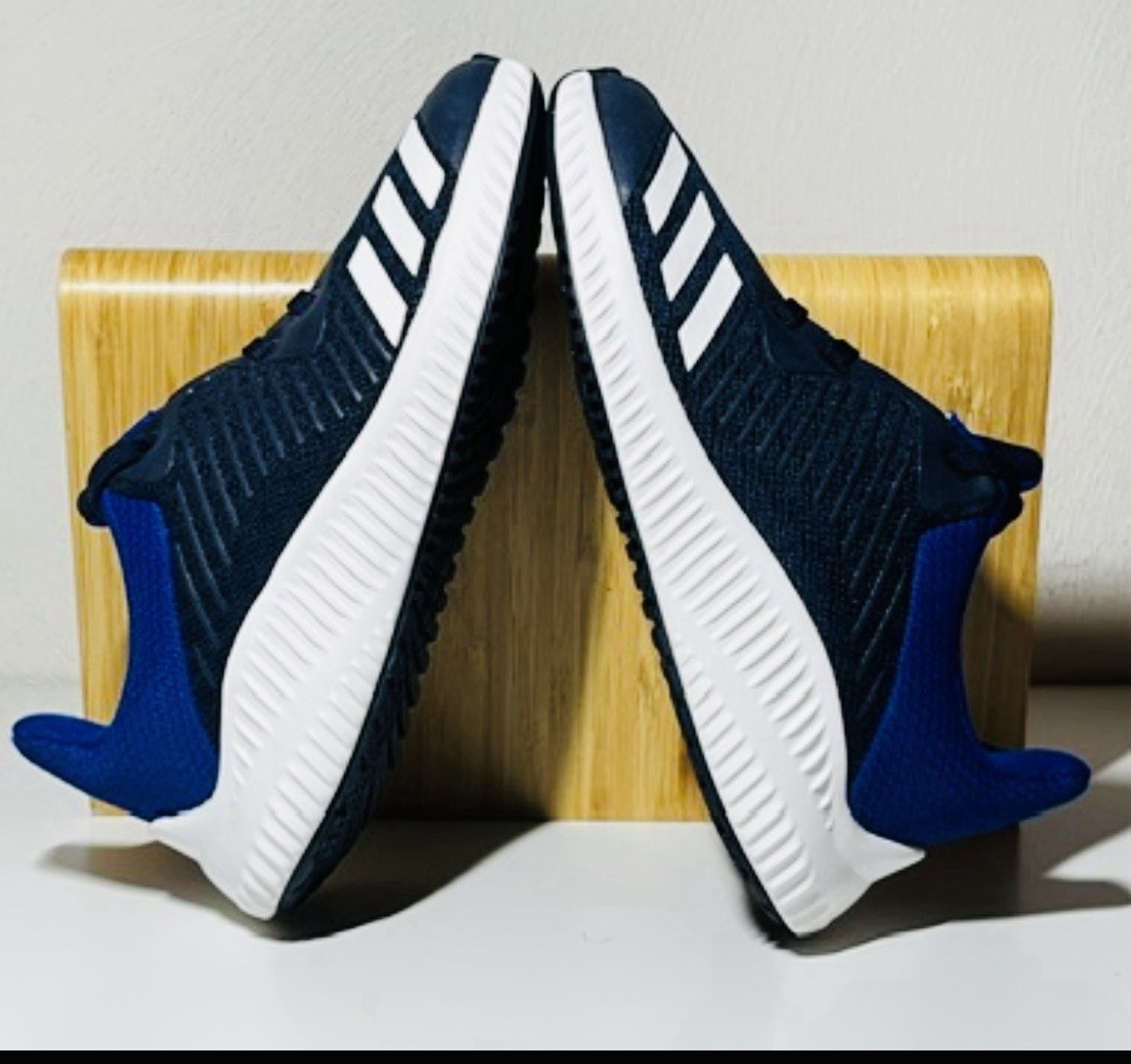 adidas Cloudfoam Kids 11.5K Navy/Royal/White Low Lace Up CP9988 NWOB Measured