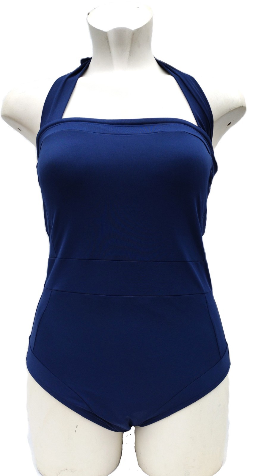 BODEN Swimsuit HalterNeck Santorini Navy Blk Size 6 8 10 12 14 16 18 22 Reg Long