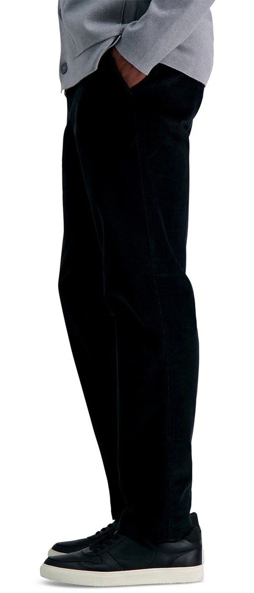 Kenneth Cole Reaction Mens Slim Fit Corduroy Pants 34×32 Black Solid Stretch NWT