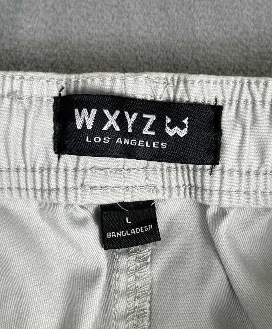NEW WXYZ Los Angeles James Tech Twill Cargo Pants Light Gray Utility Gorpcore