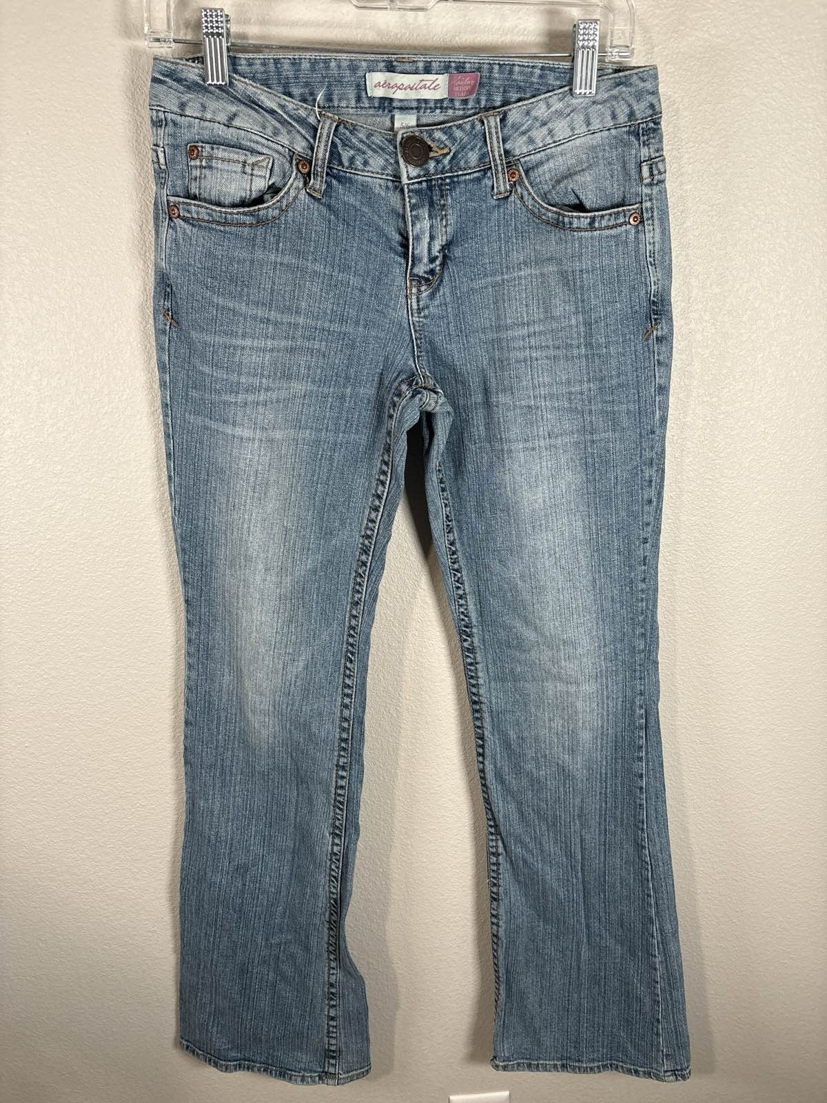 Aeropostale Kailey Skinny Flare Jeans 5/6 Blue Low Rise Denim Y2K 5/6