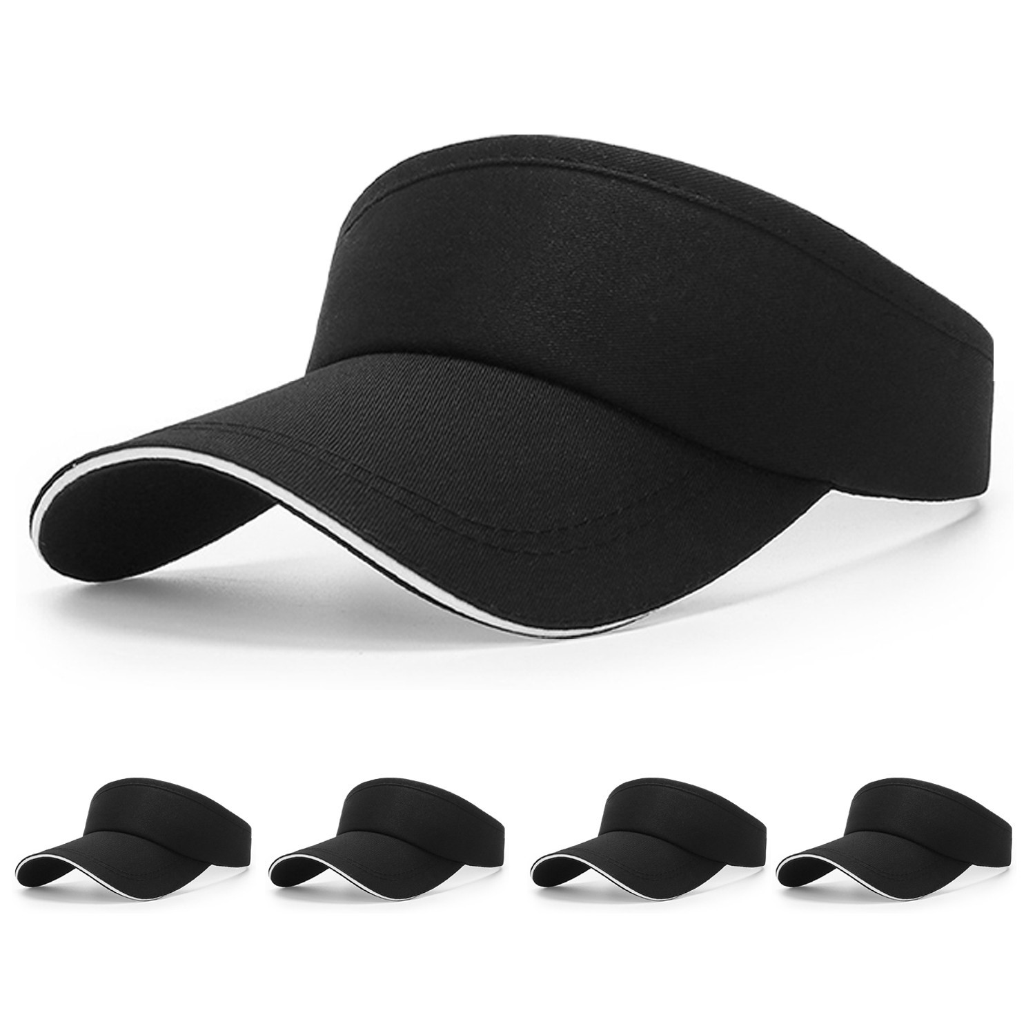 1-5pcs Adjustable Empty Top Sun Hat Sports Visors Beach Sports Cap for Men Women