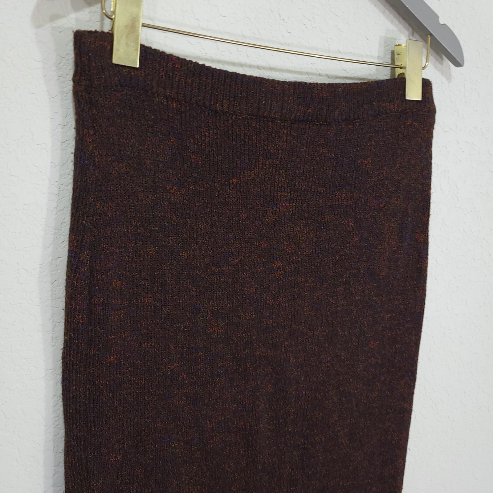 Vintage 90s Skirt Richard and Co Womens M Ribbed Knit Pencil Straight Stretch
