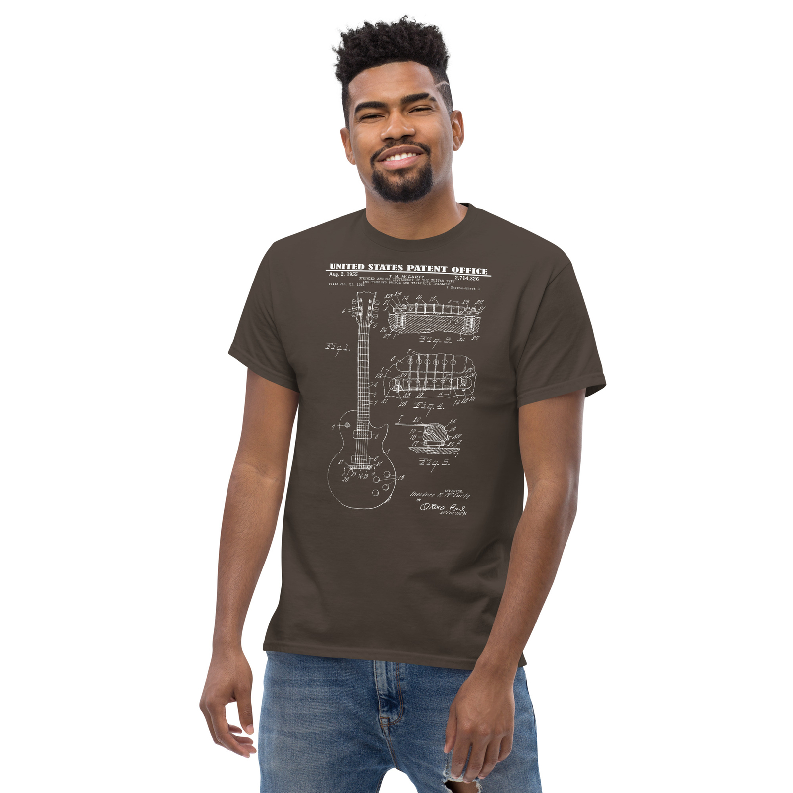1955 GIBSON LES PAUL GUITAR PATENT T-SHIRT