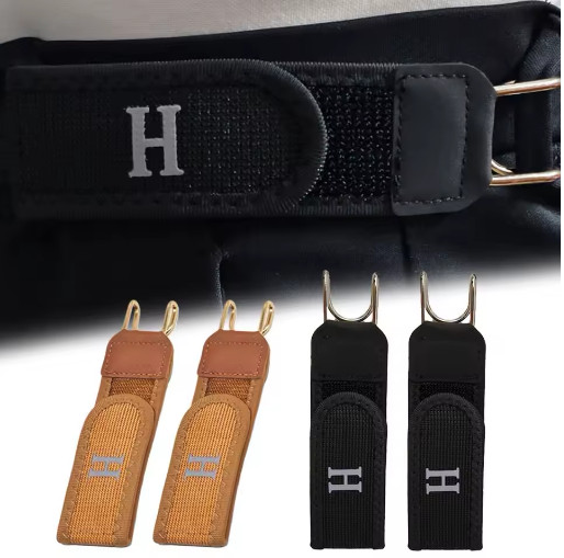 2PCS Tactical Metal Hook Elastic Belt Buckle-Less Invisible Waist Belt Closure