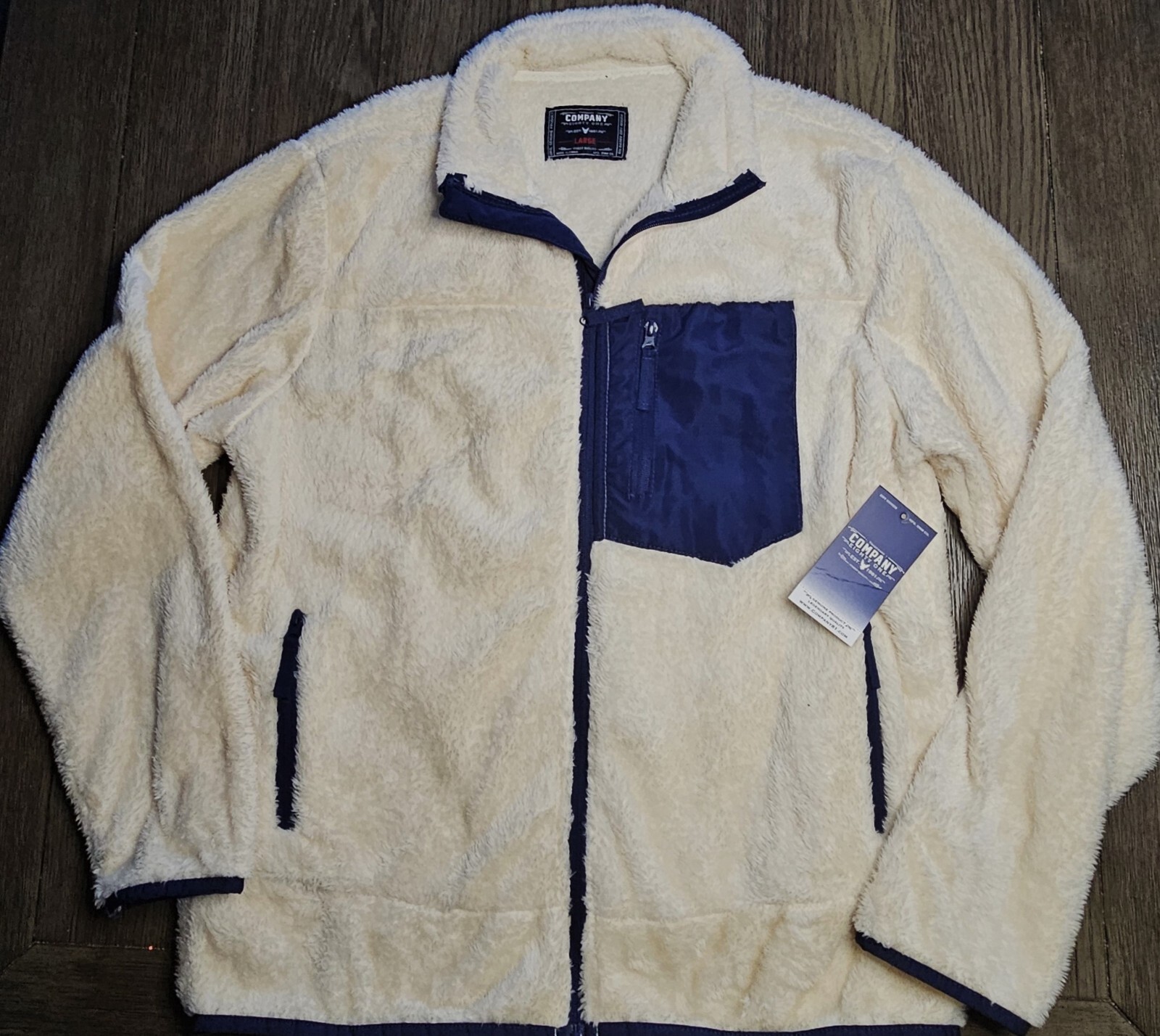 Ladies/Juniors Company 81 Faux Fur Full Zip Varsity Jacket Size Large – NWT