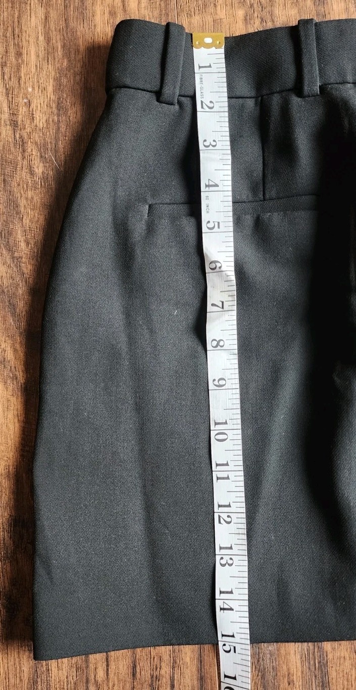 Aritzia Babaton Chisel Skirt $98 Structured Mini Pencil Skirt Black 00 NWT