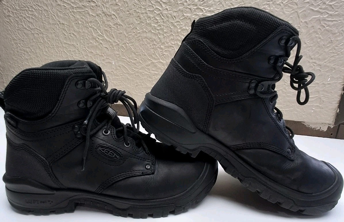 Keen Utility 6” Carbon Fiber Toe Waterproof Black Work Boots Mens 11 D