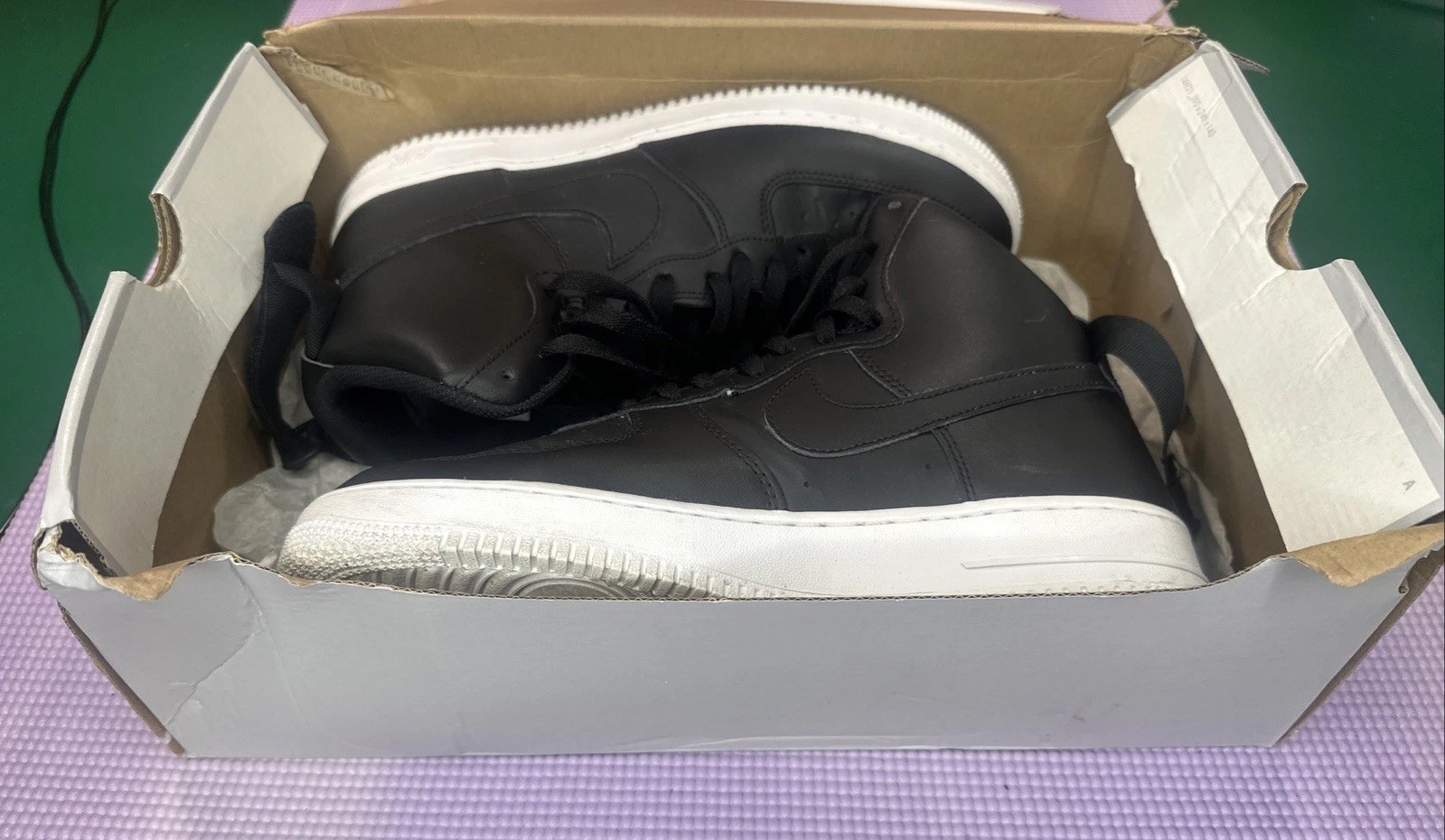 M Size 11 – Nike Air Force 1 High ‘07 Black/Black-White 315121 050 *Used* W/ BOX