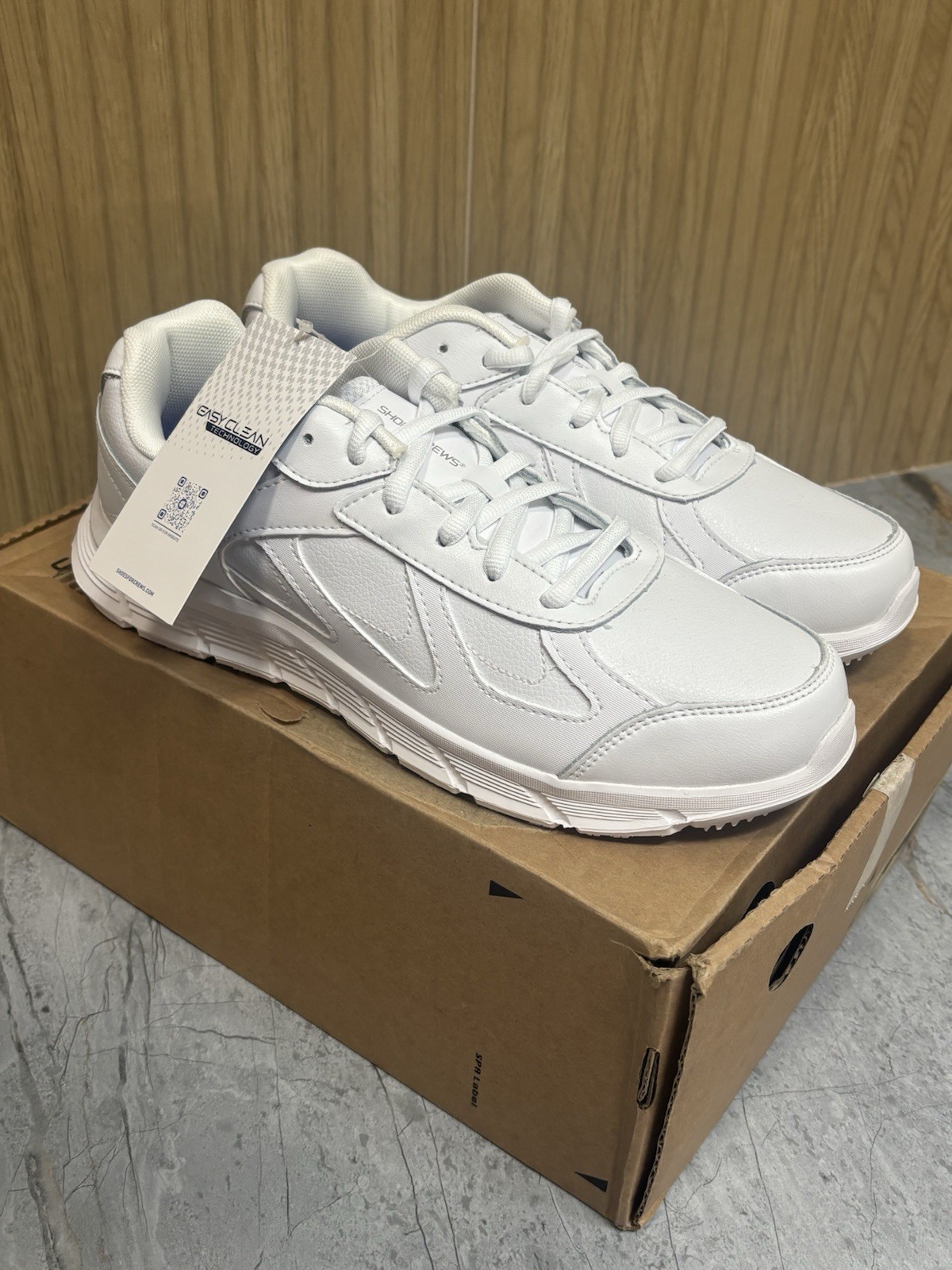 Shoes For Crews Galley II Slip Resistant Mens Size 9 Wide White (Style # 25980W)