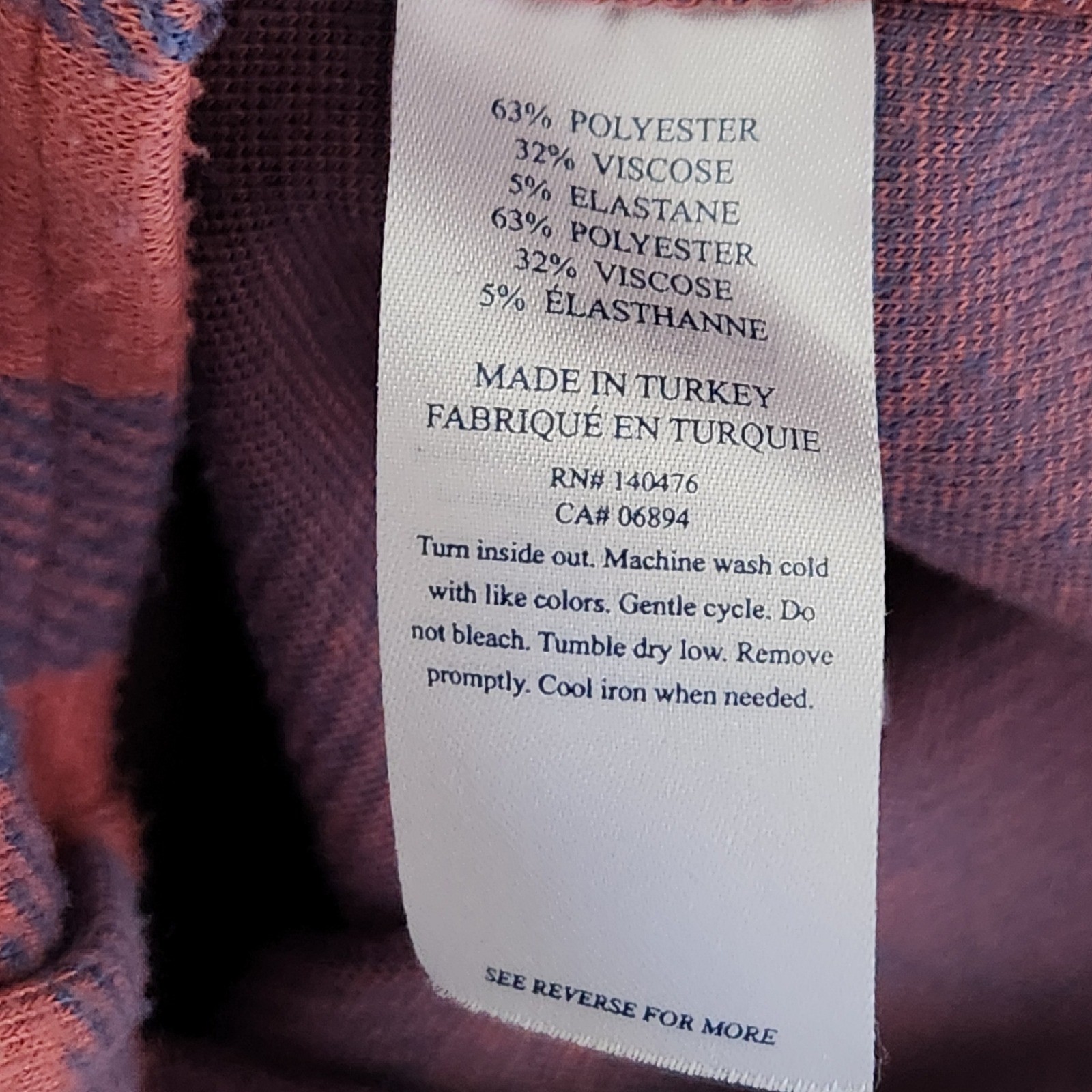Faherty Legend Sweater Flannel Shirt Mens Medium Rose Blue Check Knit Button Up