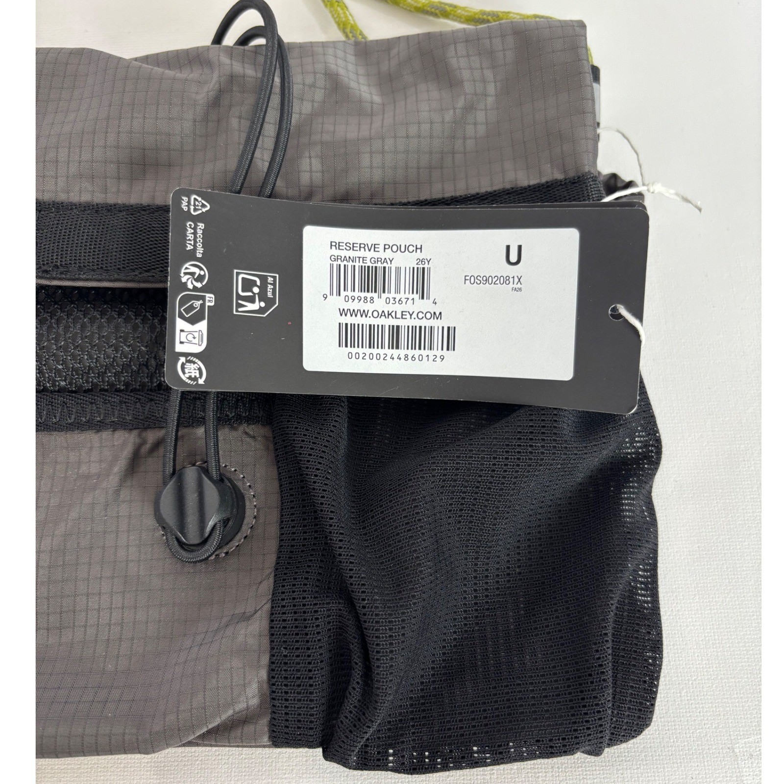 Oakley Reserve Pouch Granite Gray Ripstop Crossbody Bag NEW Outdoors