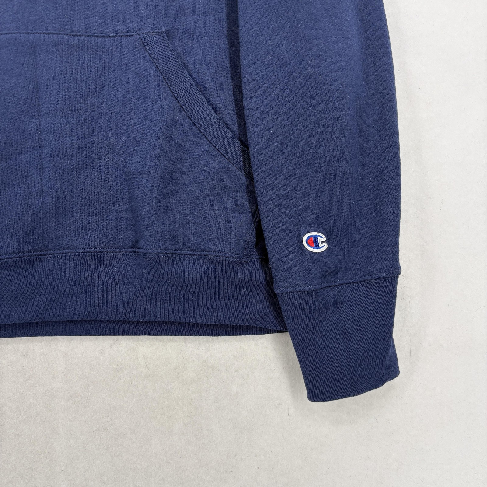 Champion Powerblend Hoodie Mens Large Blue Fleece Pullover Kangaroo Pocket NWT