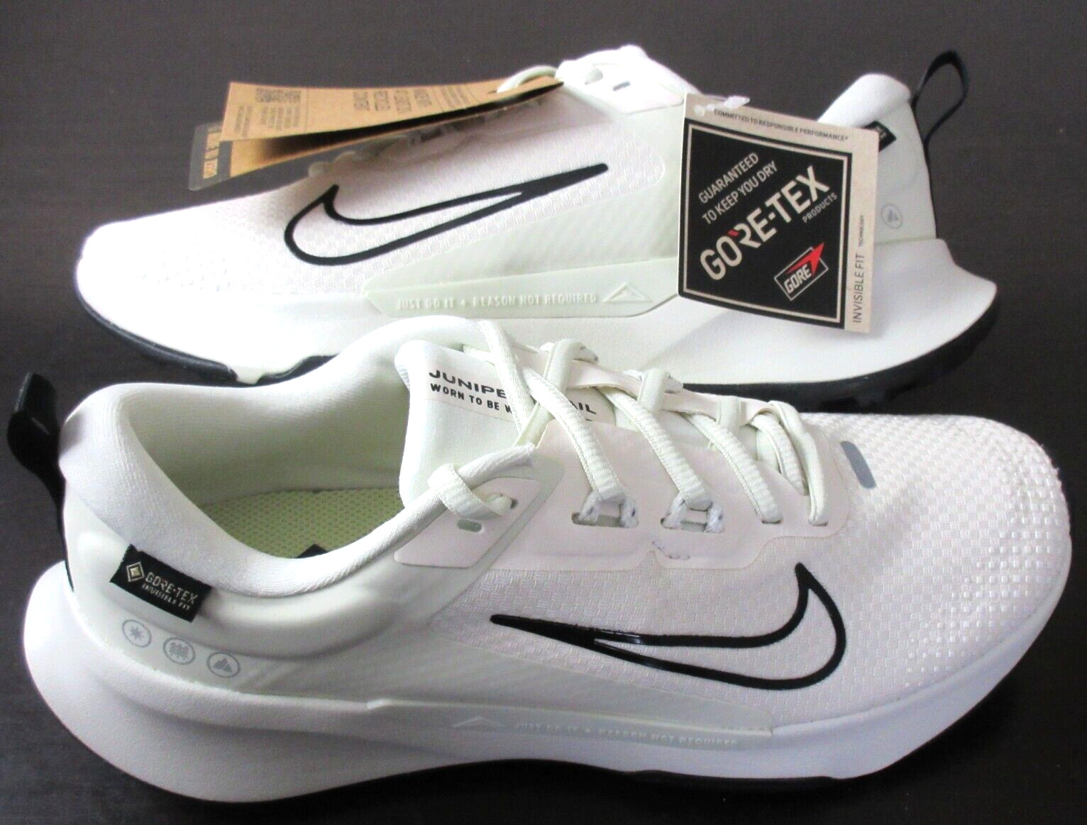 Nike Women’s Juniper Trail 2 GTX V2 Running Shoes Pale Ivory Black Size 9 NIB