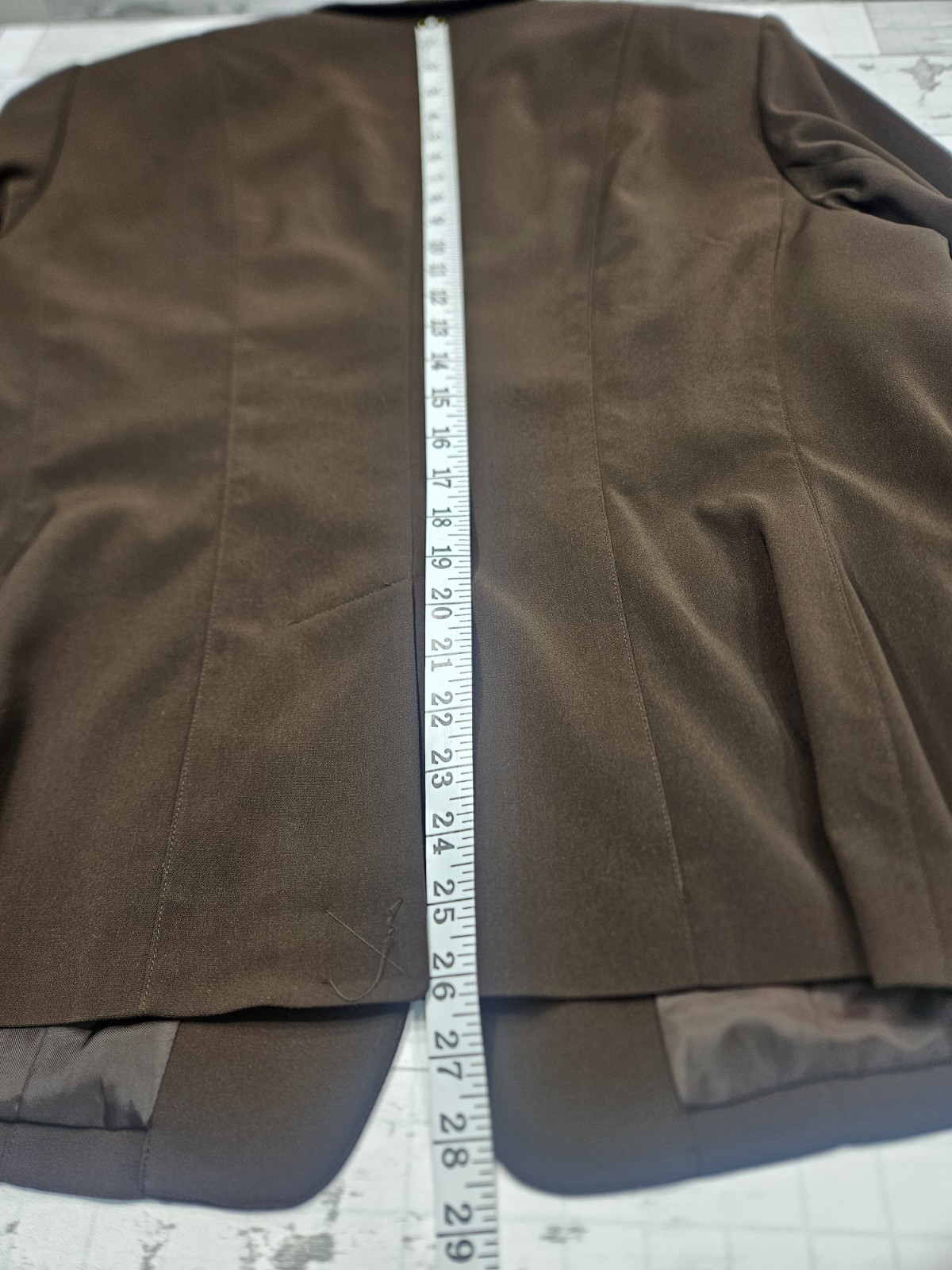East 5th Womens Plus Size 18W Brown Blazer Nanotex Spill Resistant Fabric