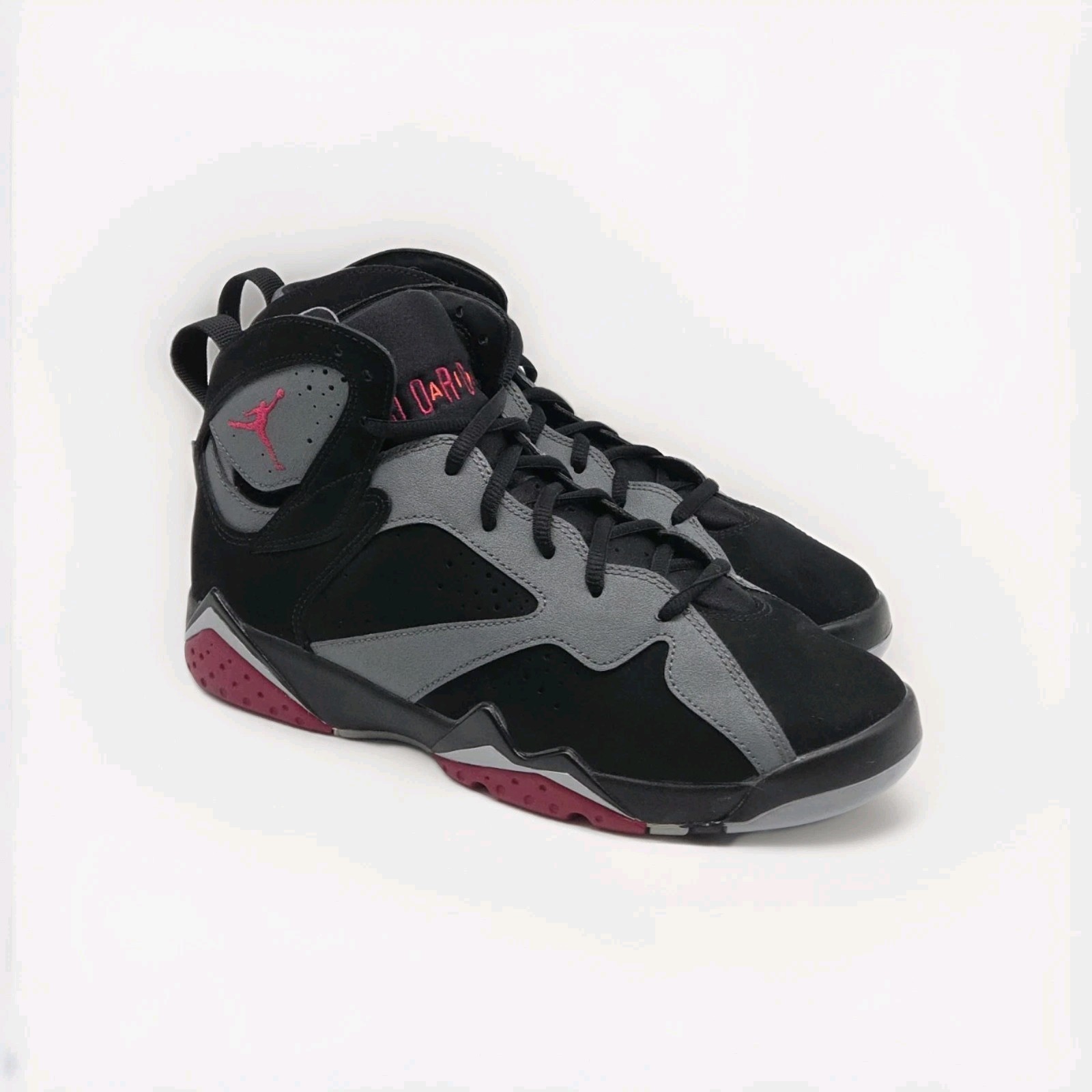 Nike Air Jordan Retro VII 7 Black Gray Fuchsia Size 8.5Y PREOWNED