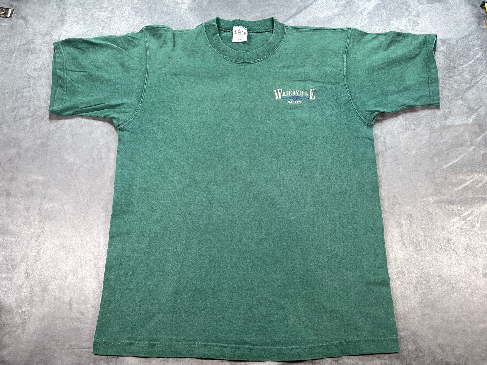 Green vintage Shirt Baggy Medium Waterville Valley New Hampshire New England