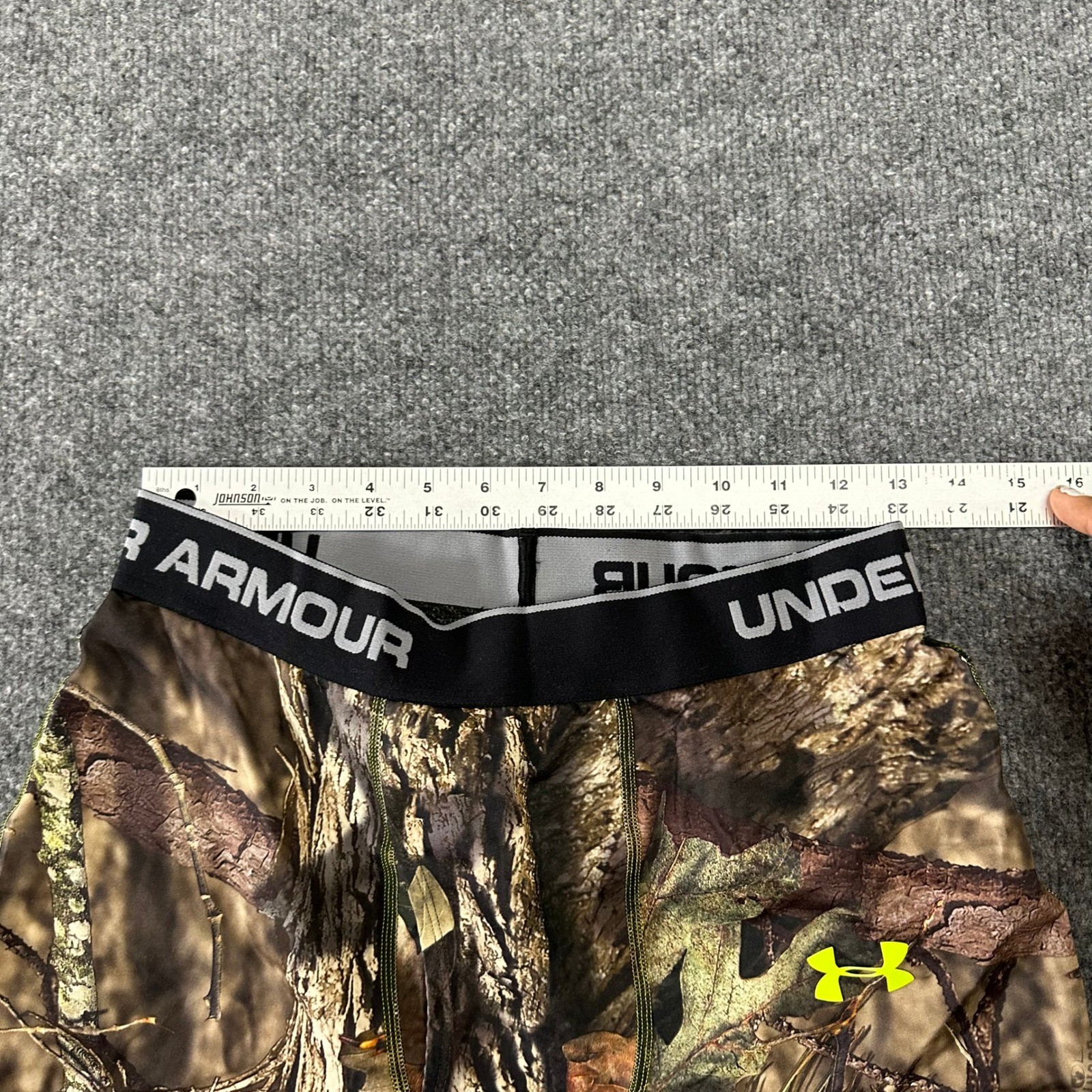 Under Armour Leggings Mens Large Mossy Oak Camo ColdGear Infrared Fitted Hunting