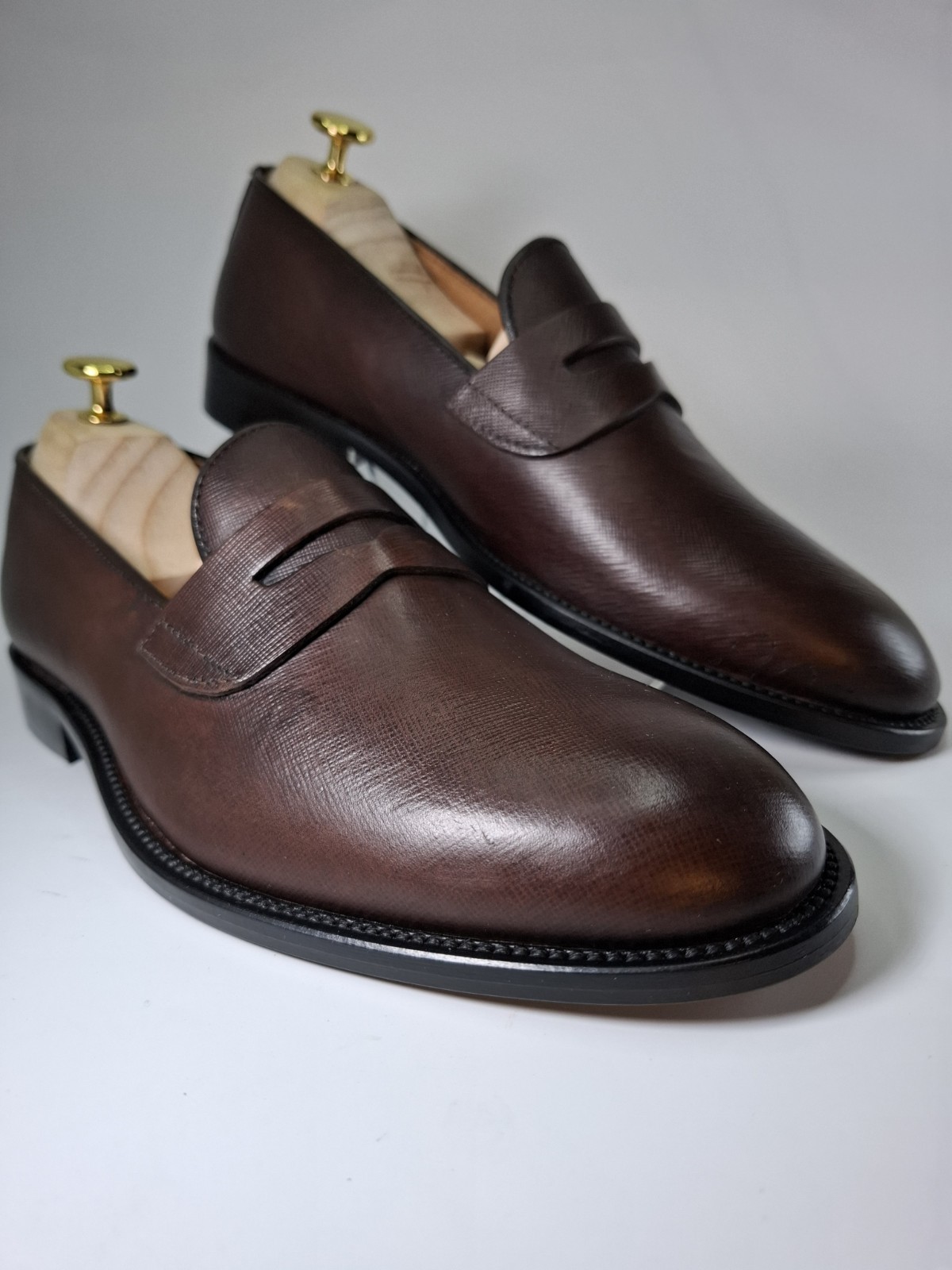 TRUSSARDI 40/41/42/43/44/45 EU Brown Loafers Men’s Shoes
