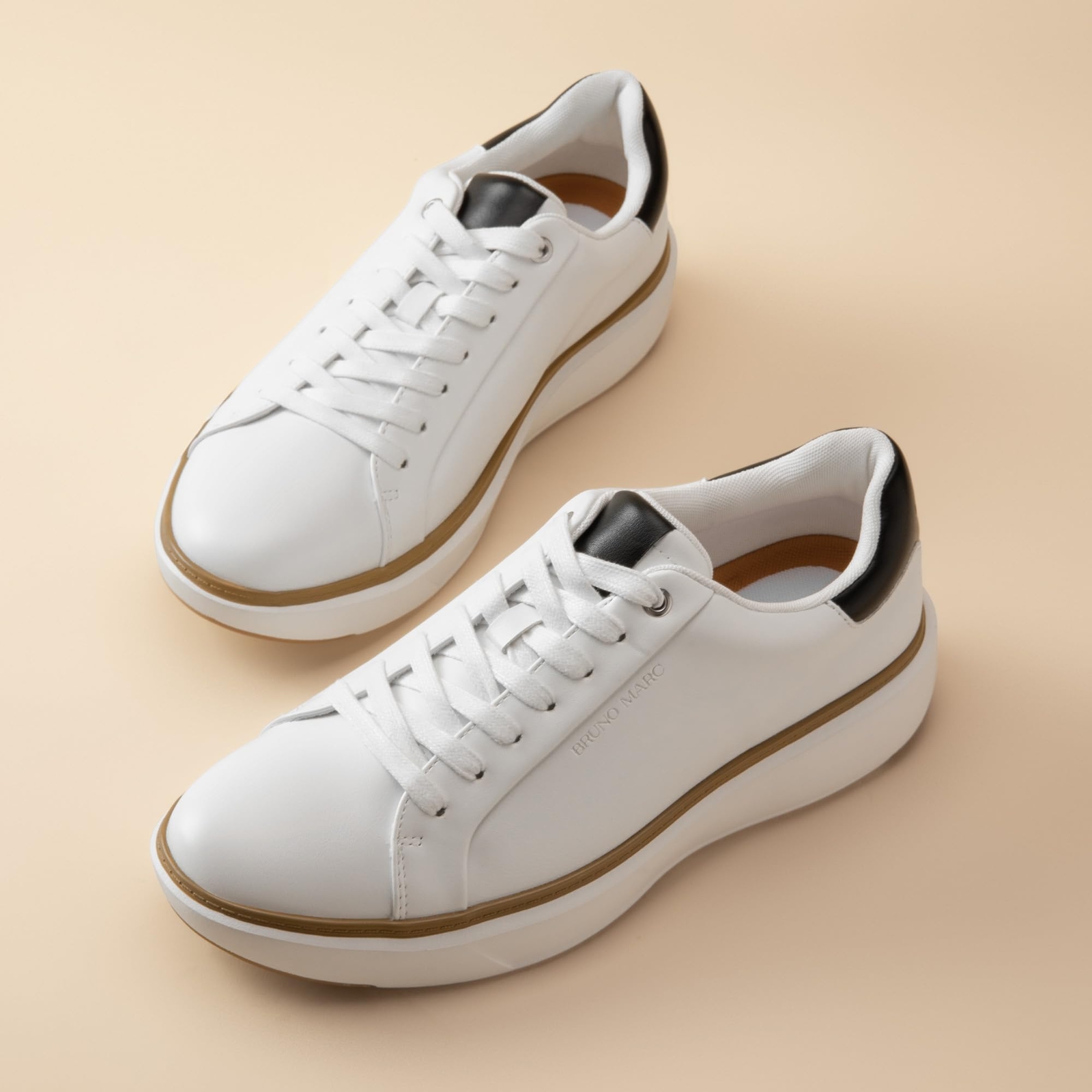 Men’s Fashion Sneakers Casual Breathable Shoes Black/White/Brown Size 8-13