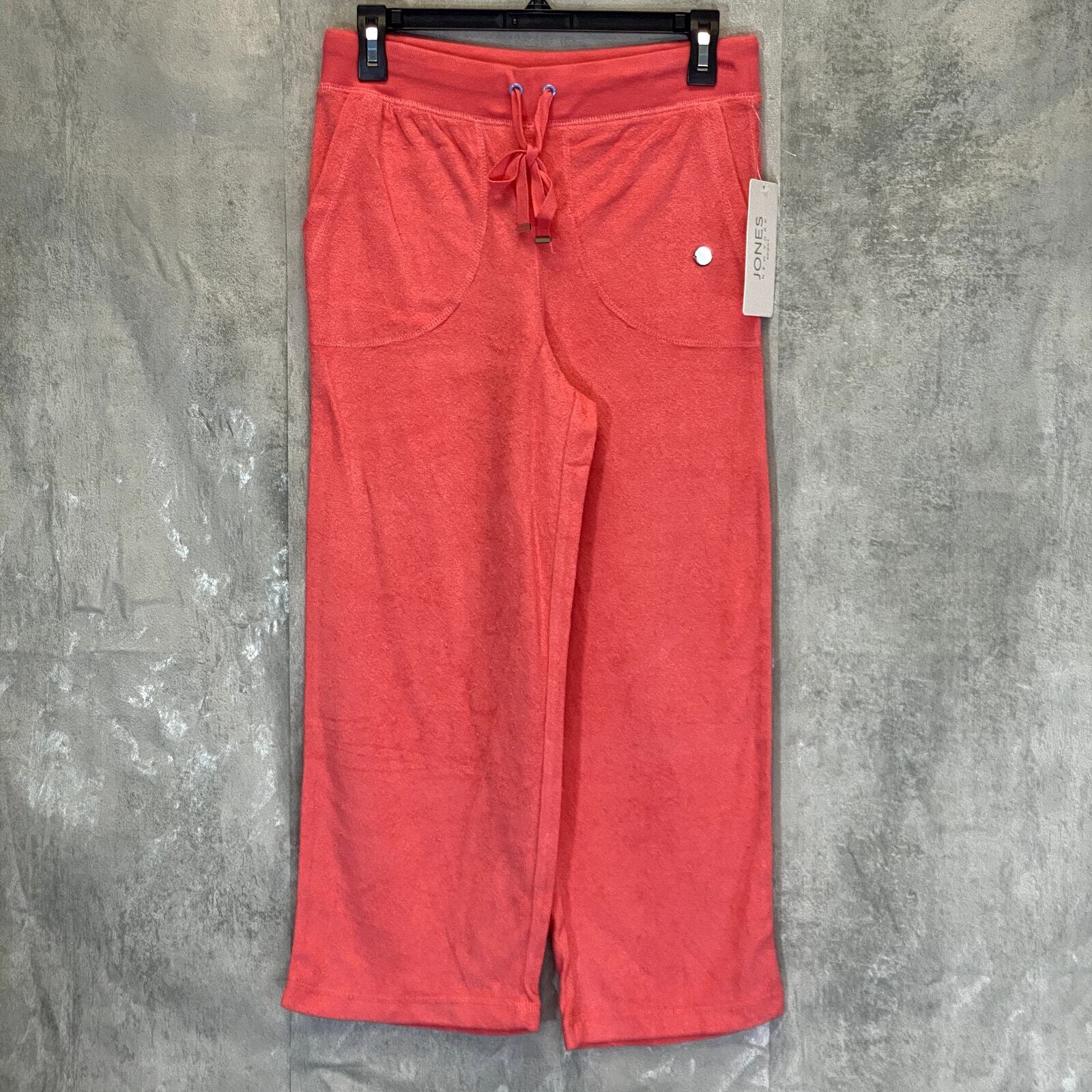 JONES NEW YORK Women’s Fresh Coral Textured Drawstring Wide-Leg Pull-On Pants