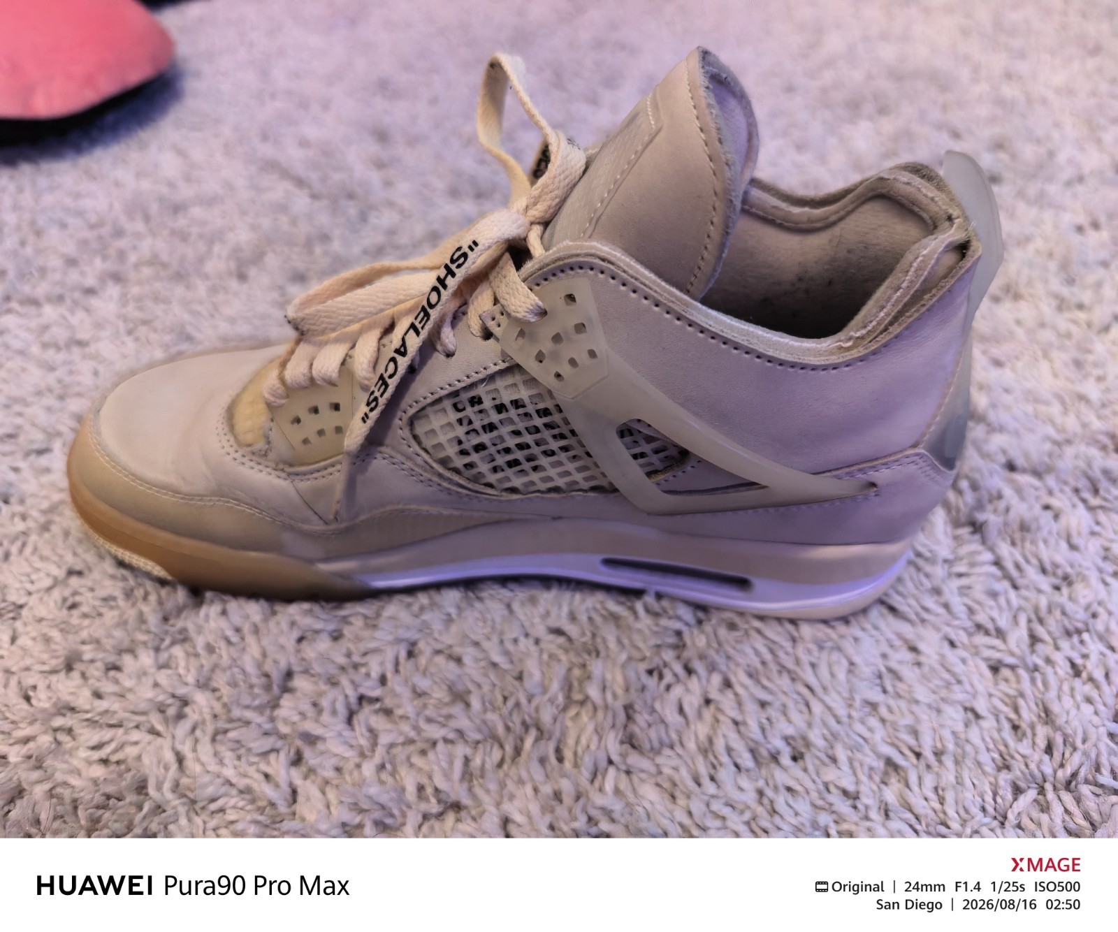 Jordan 4 Off White Sail Size 8M/9.5W