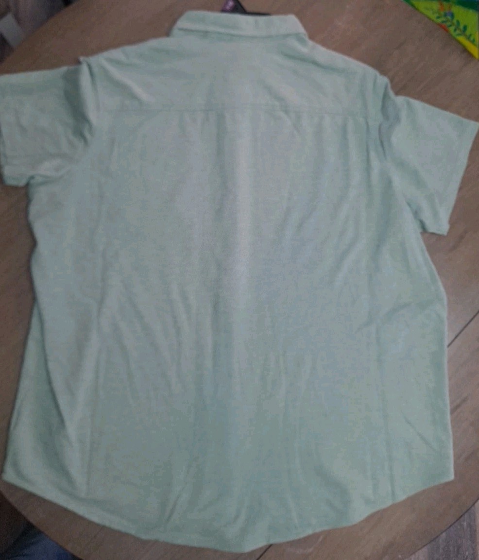 NWT Mens GEORGE Knit Button Down Collared Shirt Size 2XL 50-52 Faded Spruce