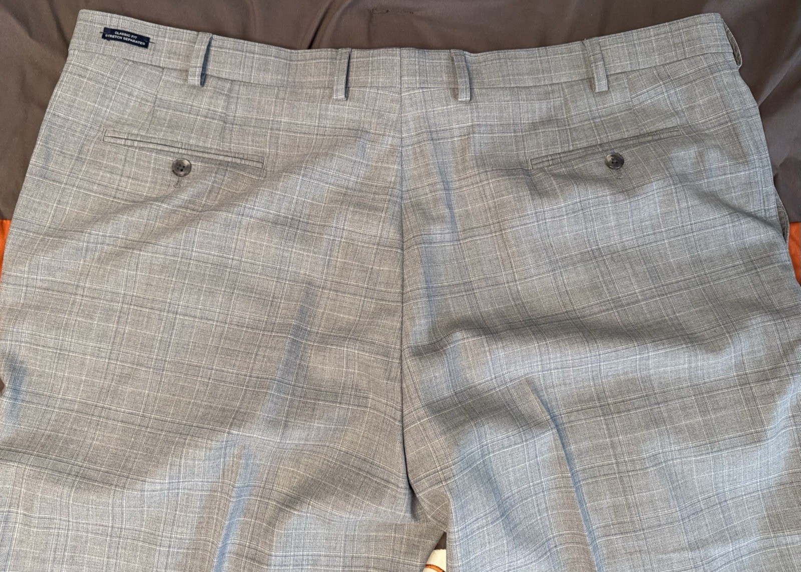 Size 44×29 – Joseph Abboud Classic Fit Wool Blend Plaid Suit Dress Pants | Gray