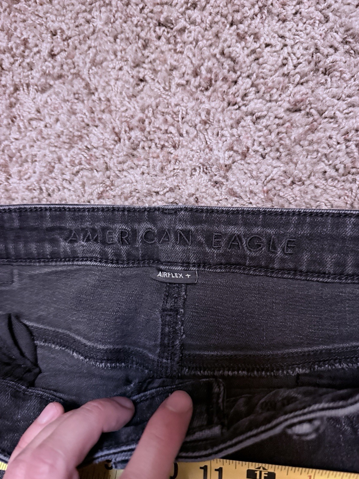 American Eagle AirFlex+ Black Skinny Slim Fit Denim Jeans 5-Pocket Men