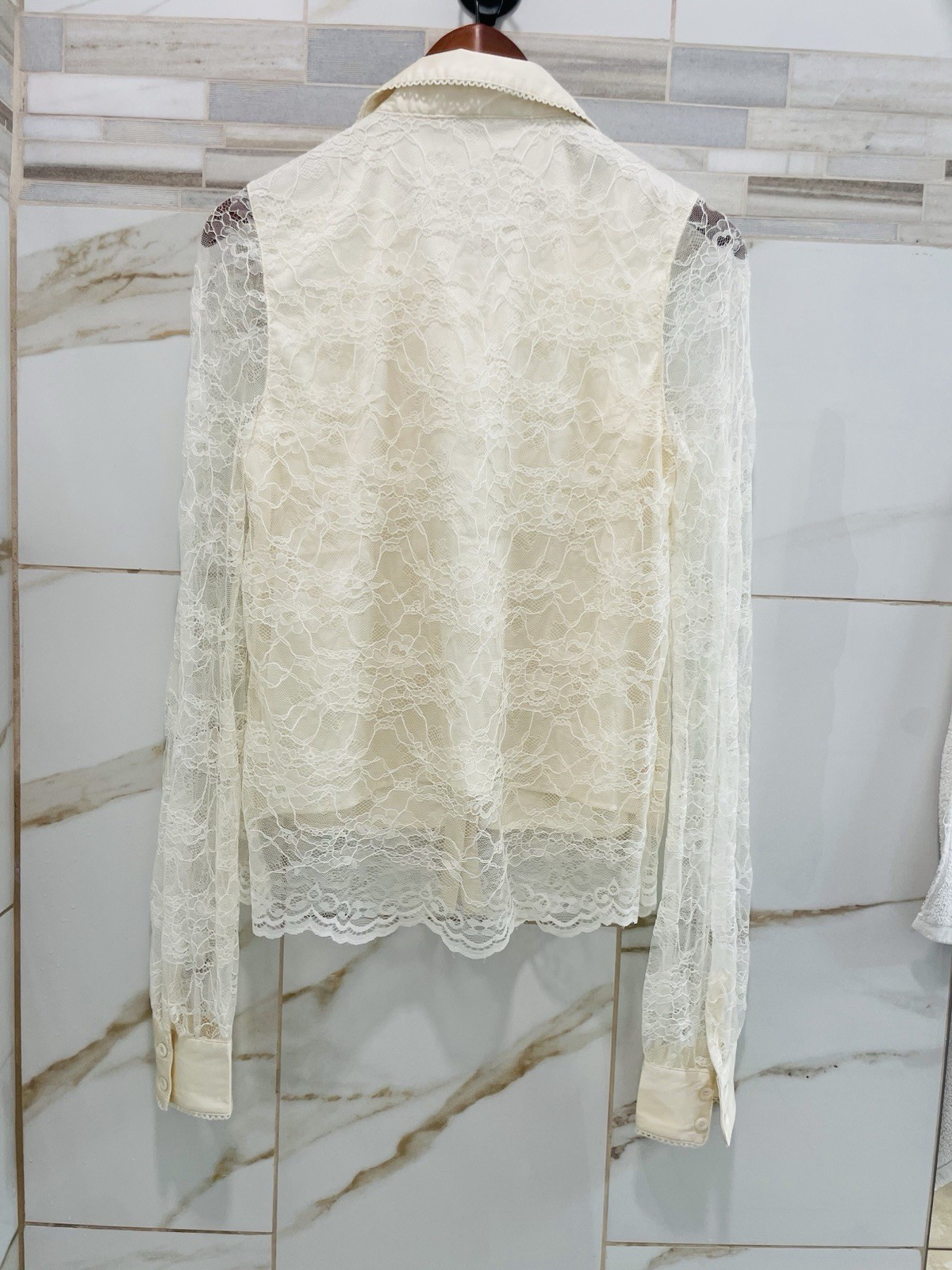 Rachel Parcell Ivory Lace Top Size S Western Regency Cottage