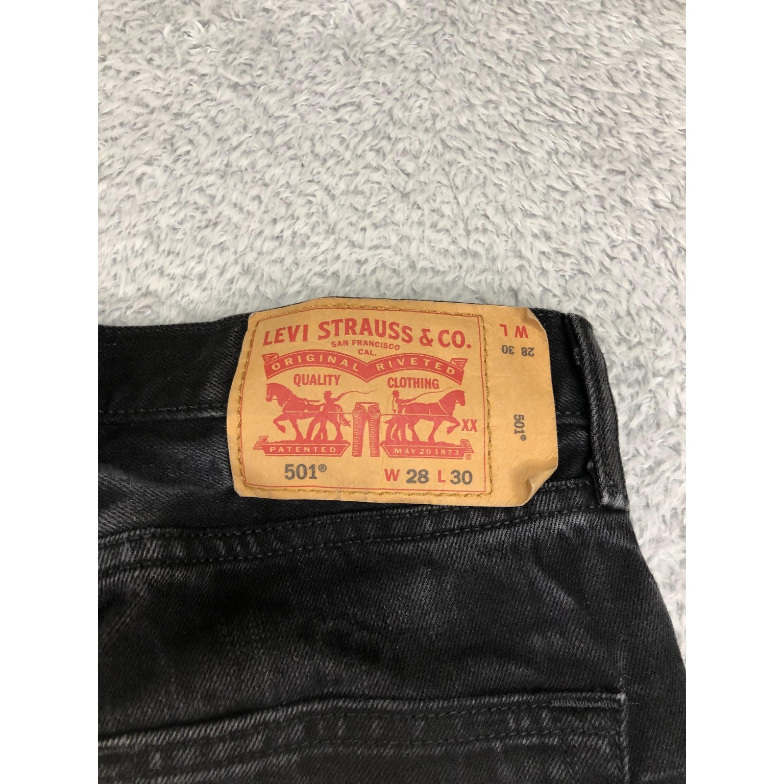 Levis 501 Jeans Mens Size 28×30 Black Original Fit Straight