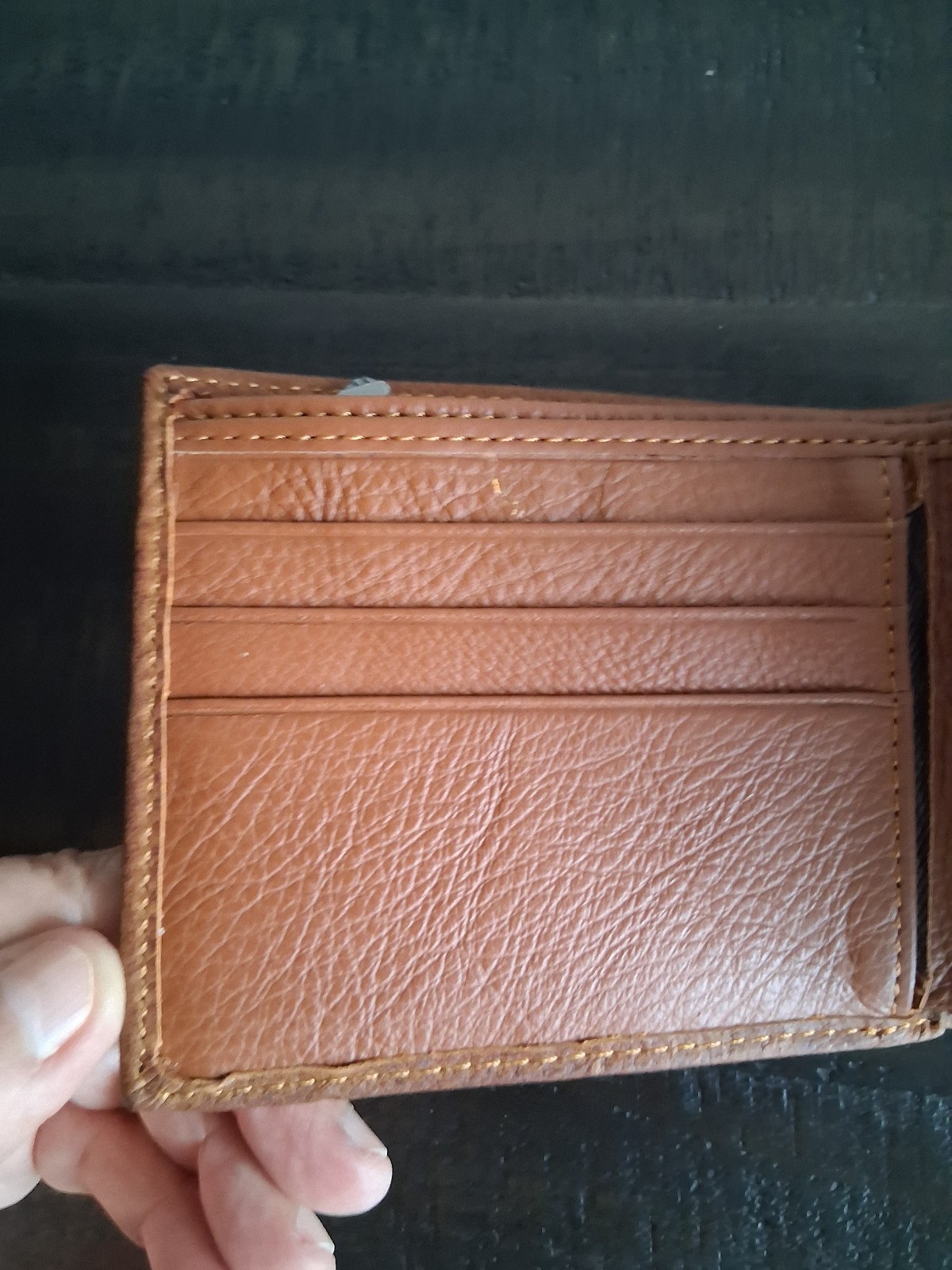 MEN’S SCORPION BROWN LEATHER BI FOLD WALLET CARD SLOTS AND BILLS NEW NO TAGS