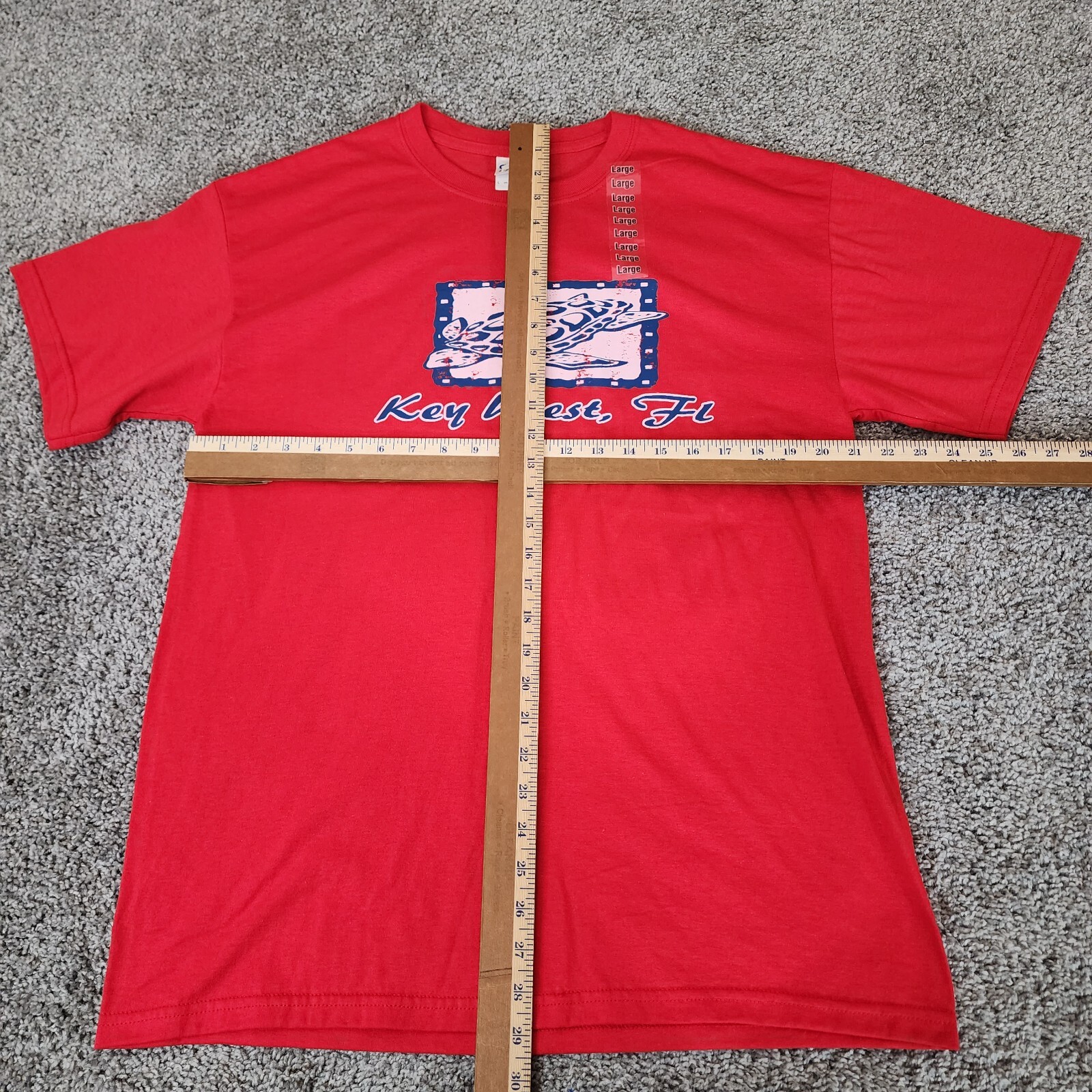 Glldan T-Shirt Unisex Large Red Key West, FL Dry Blend NWOT