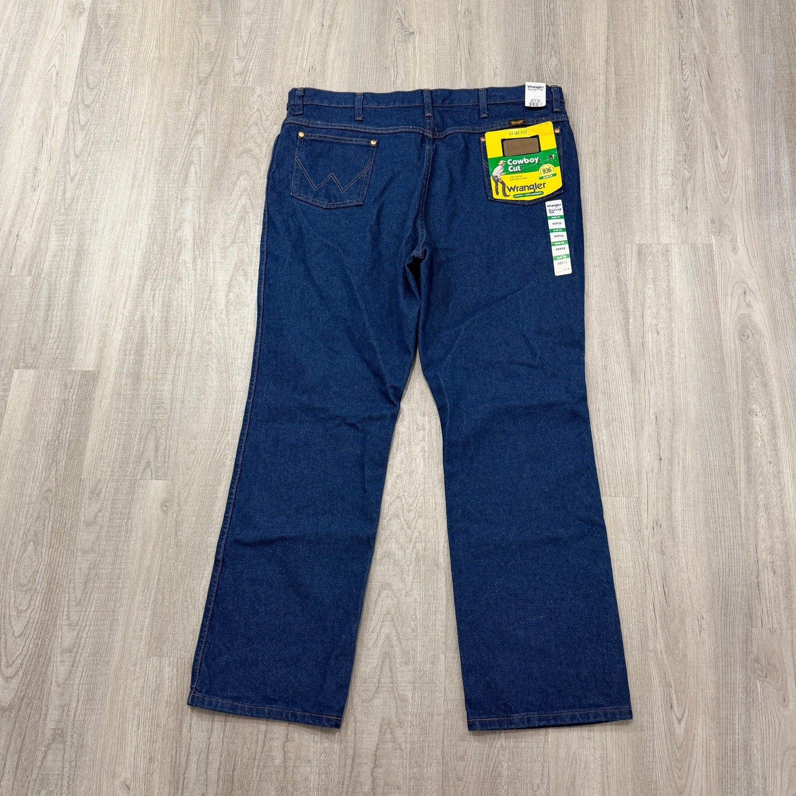 Wrangler 936 Slim Cowboy Cut Jeans Men’s 42×32 Blue Cotton Vintage NEW NWT