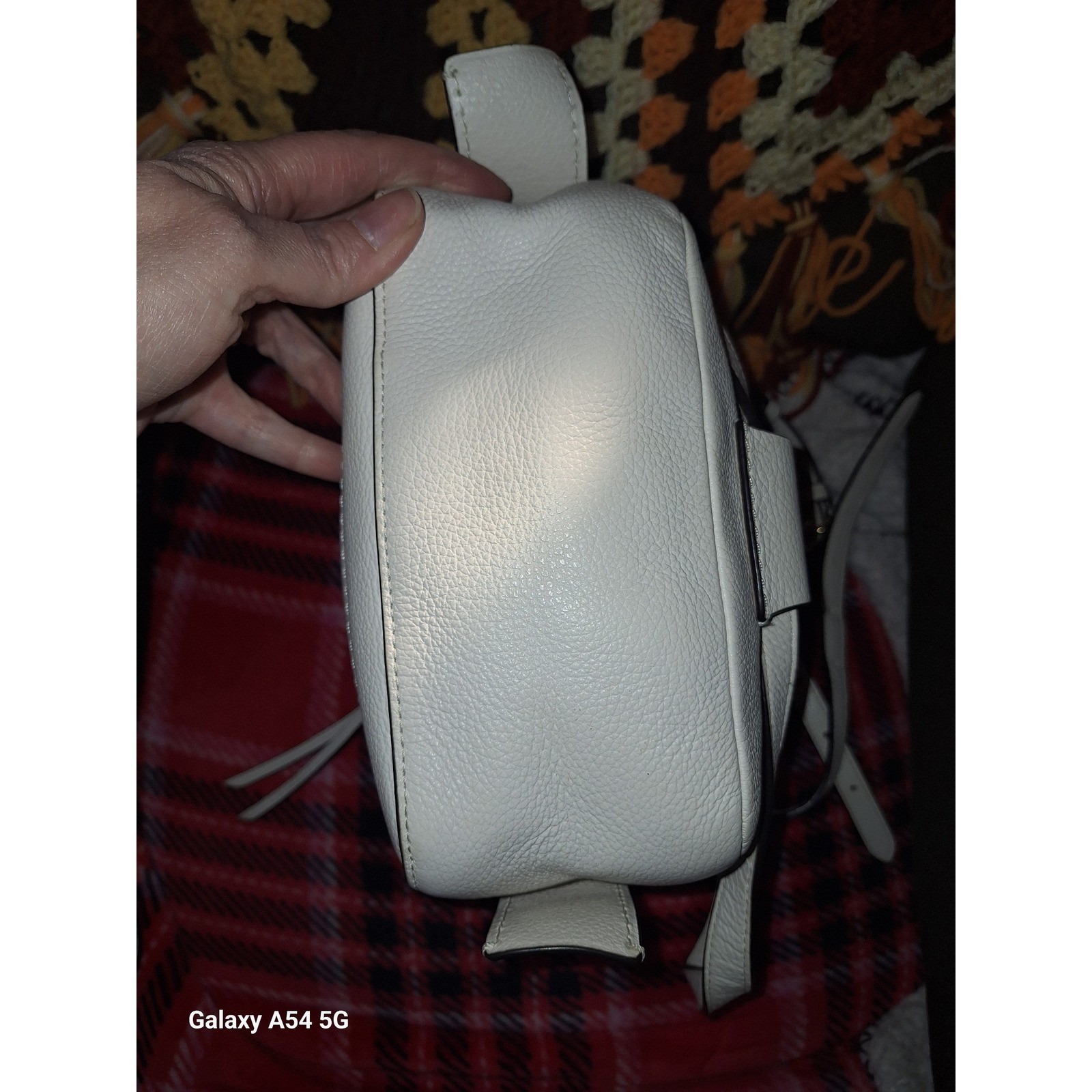 2. Coach Jordyn Mini Backpack Chalk White Pebbled Leather Gold Hardware F80044